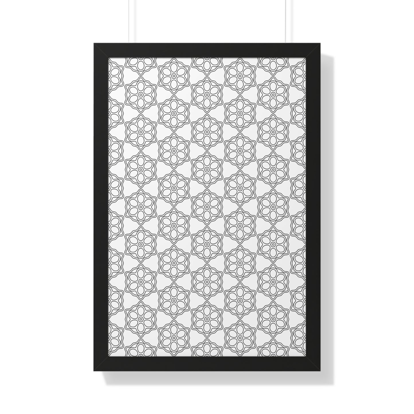 Elegant Geometric Framed Vertical Poster, Home Decor Art, Wall Art, Bohemian Vibes, Modern Design, Gift for Art Lovers