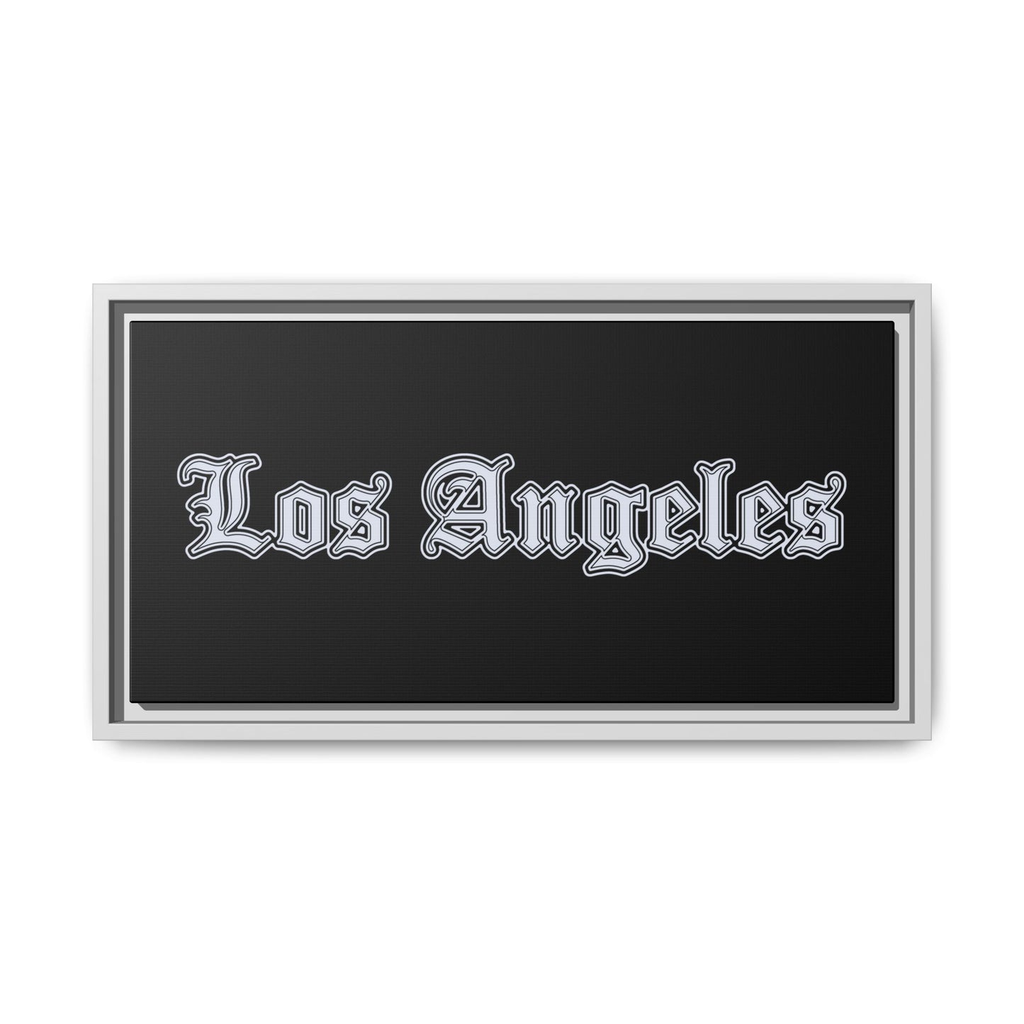 Los Angeles Matte Canvas Art, Framed Wall Decor, Urban Home Art, City Poster, Gift for Angelenos, Modern Art Piece - Silver Edition