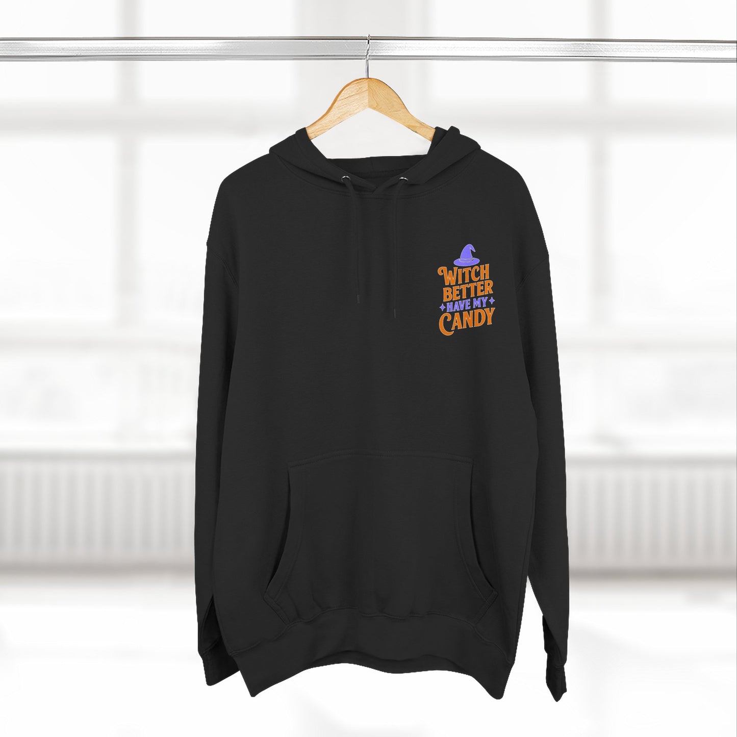 Witch-Themed Fleece Hoodie, Halloween Hoodie, Cozy Sweatshirt, Gift for Witches, Fall Fashion, Spooky Season Apparel