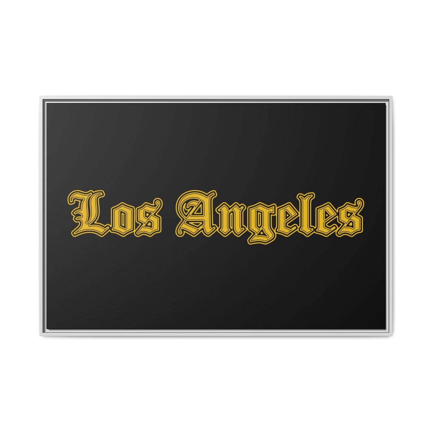 Los Angeles Framed Matte Canvas Art, Urban Wall Decor, Home Gift, City Vibes, Office Decoration, Los Angeles Gift - Golden Edition