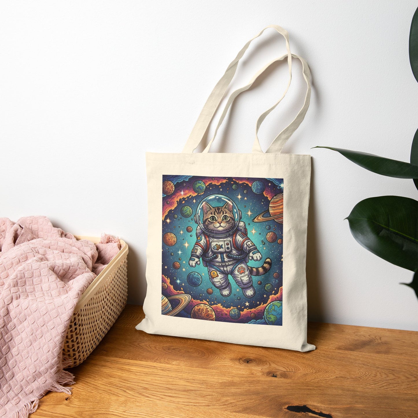 Astronaut Cat - Canvas Tote Bag