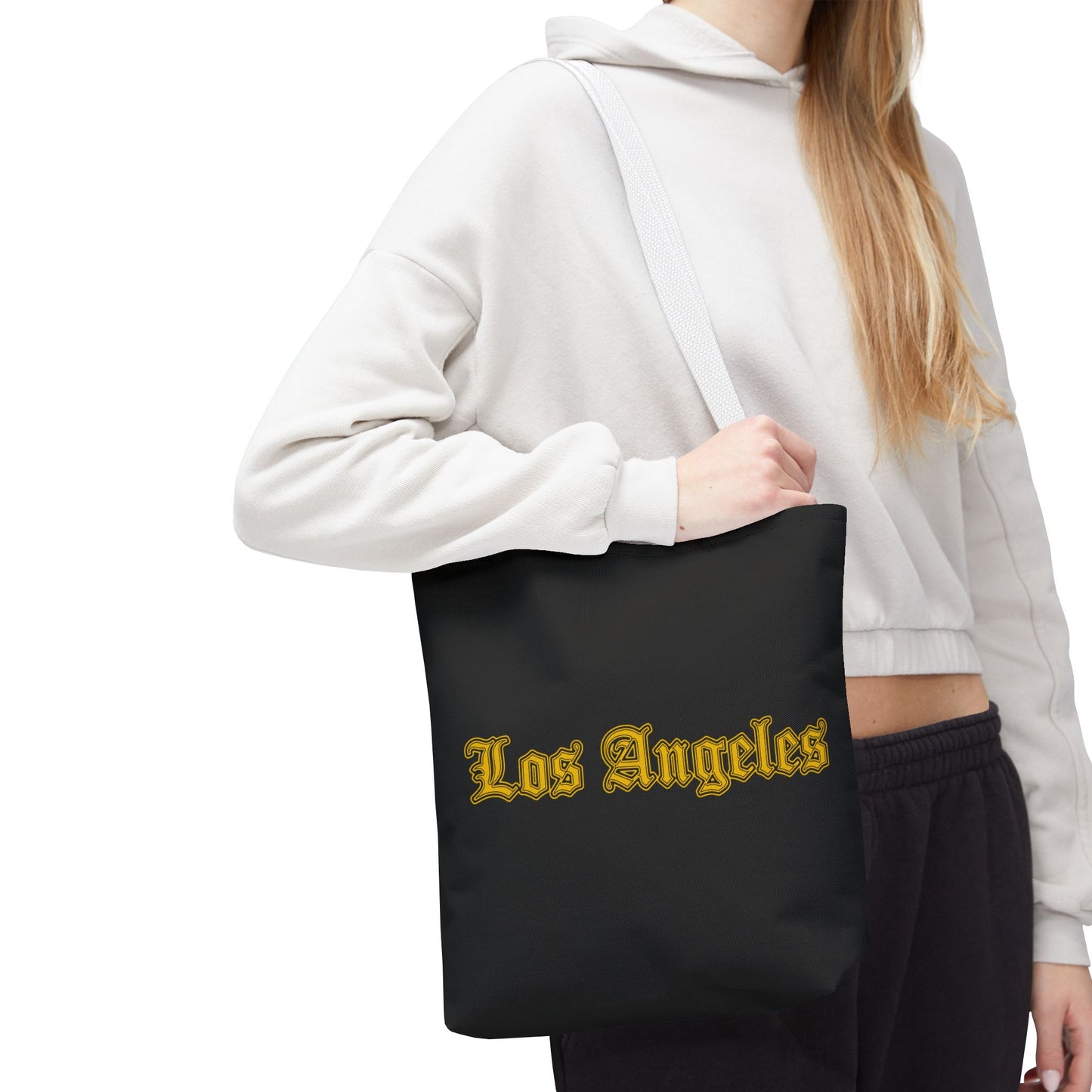 Los Angeles Tote Bag, Stylish Canvas Bag for Shopping, Travel, Beach, Gifts, Summer Accessory - Golden Edition