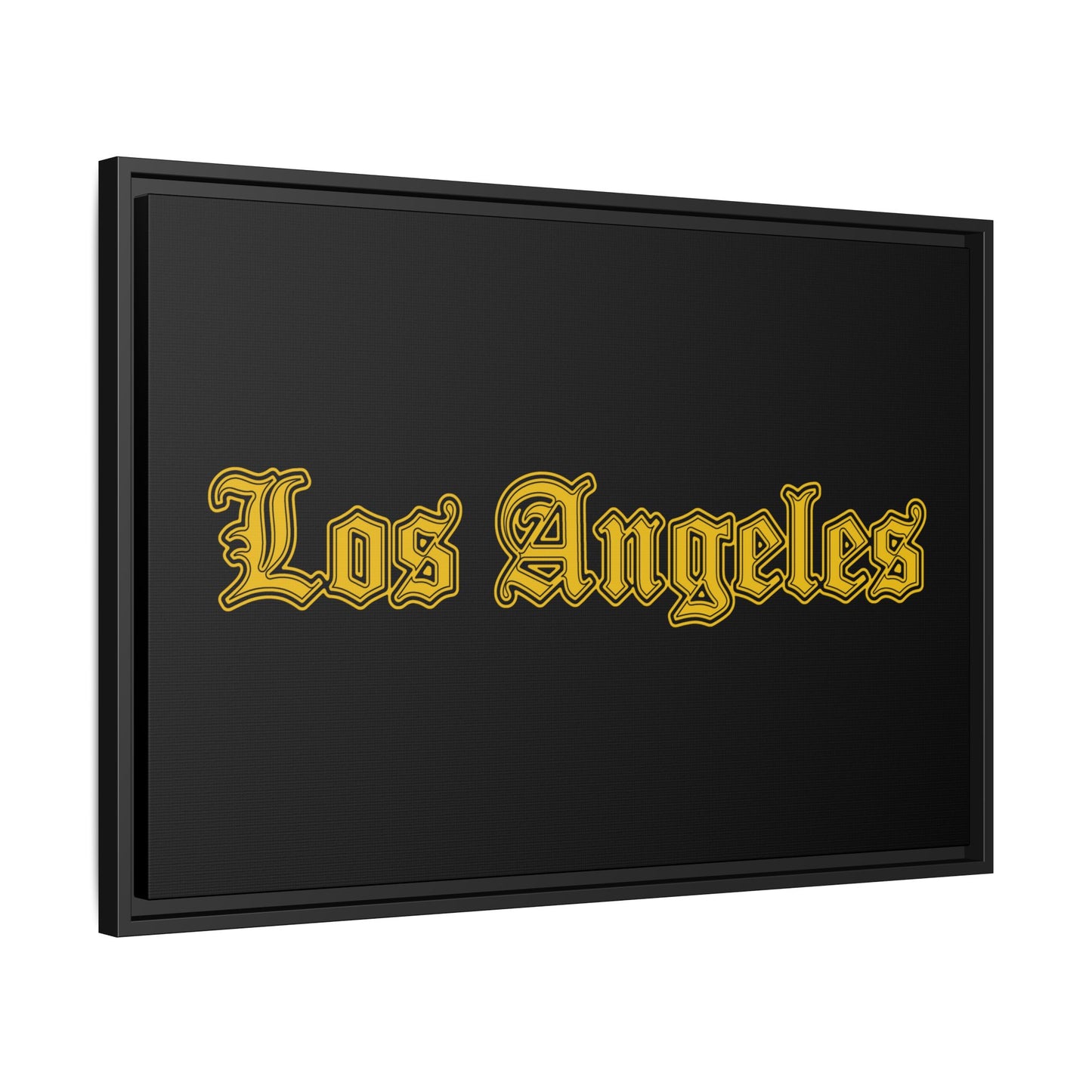 Los Angeles Framed Matte Canvas Art, Urban Wall Decor, Home Gift, City Vibes, Office Decoration, Los Angeles Gift - Golden Edition