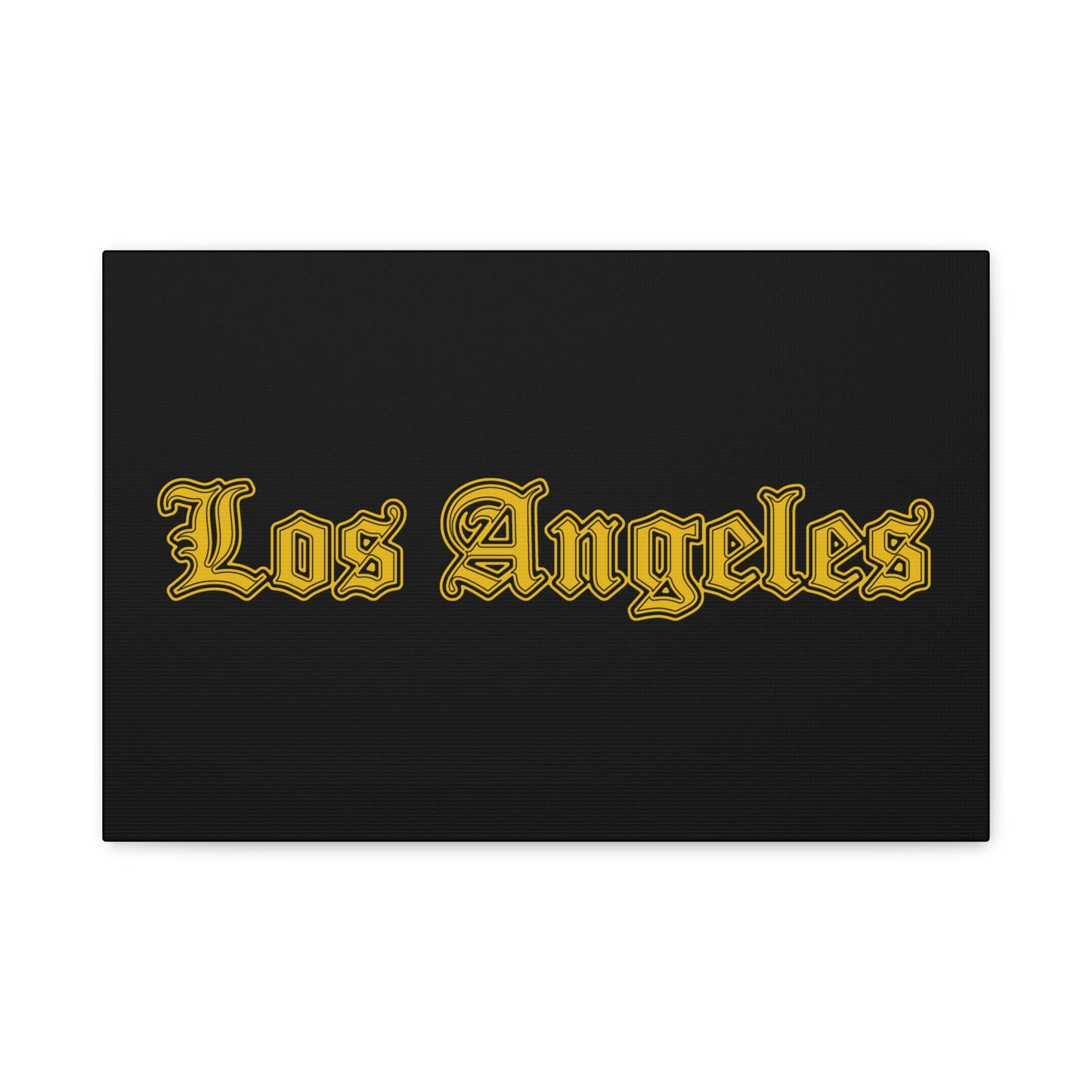 Los Angeles Stretched Canvas Art Print, Urban Home Decor, Gift for LA Lovers, Modern Art Piece - Golden Edition