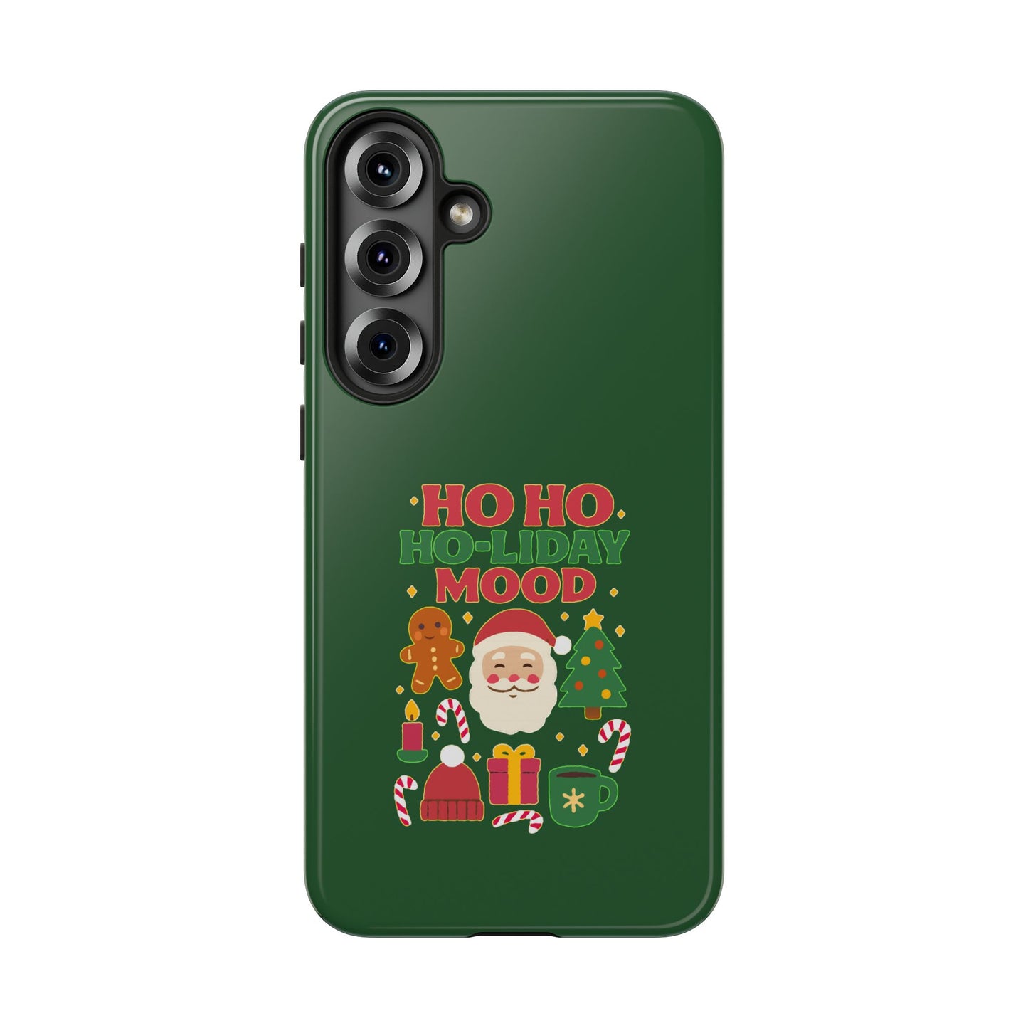 Christmas Phone Case, Ho Ho Ho-liday Mood, Festive Phone Cover, Santa Christmas Accessory, Holiday Gift, Winter Vibes
