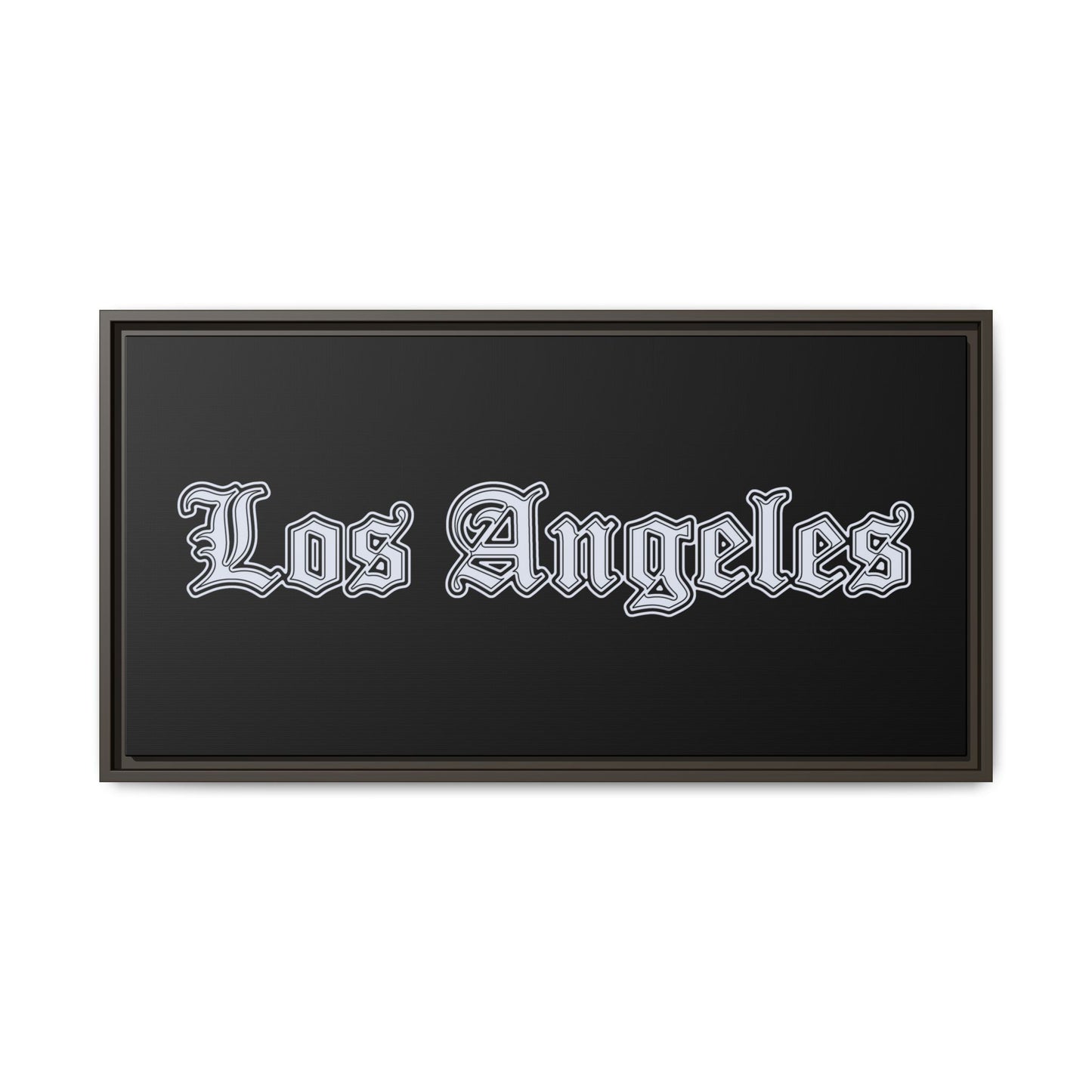 Los Angeles Matte Canvas Art, Framed Wall Decor, Urban Home Art, City Poster, Gift for Angelenos, Modern Art Piece - Silver Edition