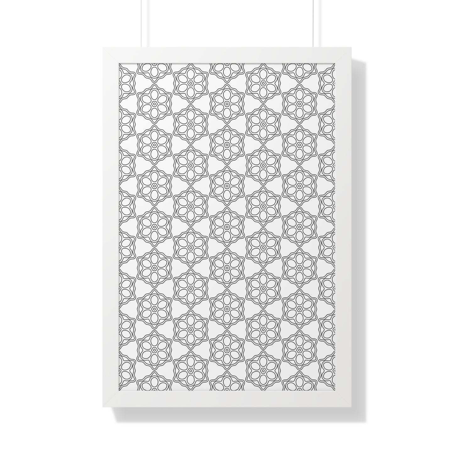 Elegant Geometric Framed Vertical Poster, Home Decor Art, Wall Art, Bohemian Vibes, Modern Design, Gift for Art Lovers