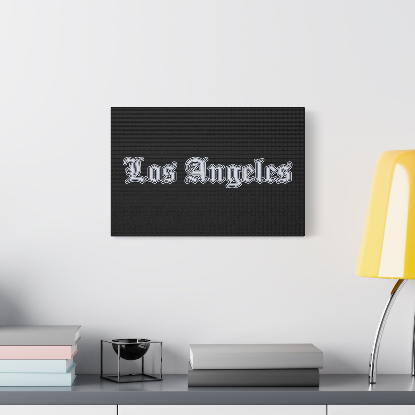 Stylish Matte Canvas Wall Art, Los Angeles Decor, Home Wall Decor, Urban Art - Silver Edition