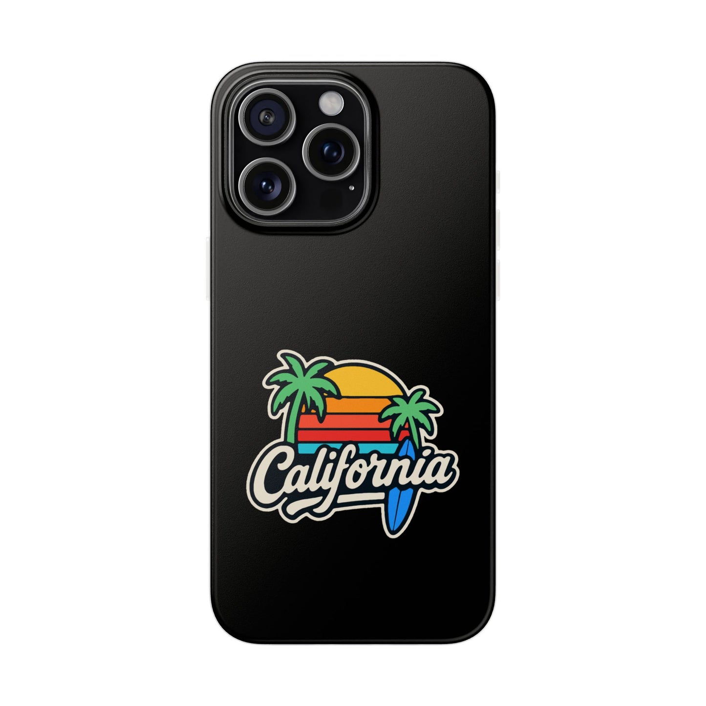 California Sunset Flexi Case, Tropical Phone Cover, Summer Vibe Accessory, Surfer Gift, Personalized Mobile Case