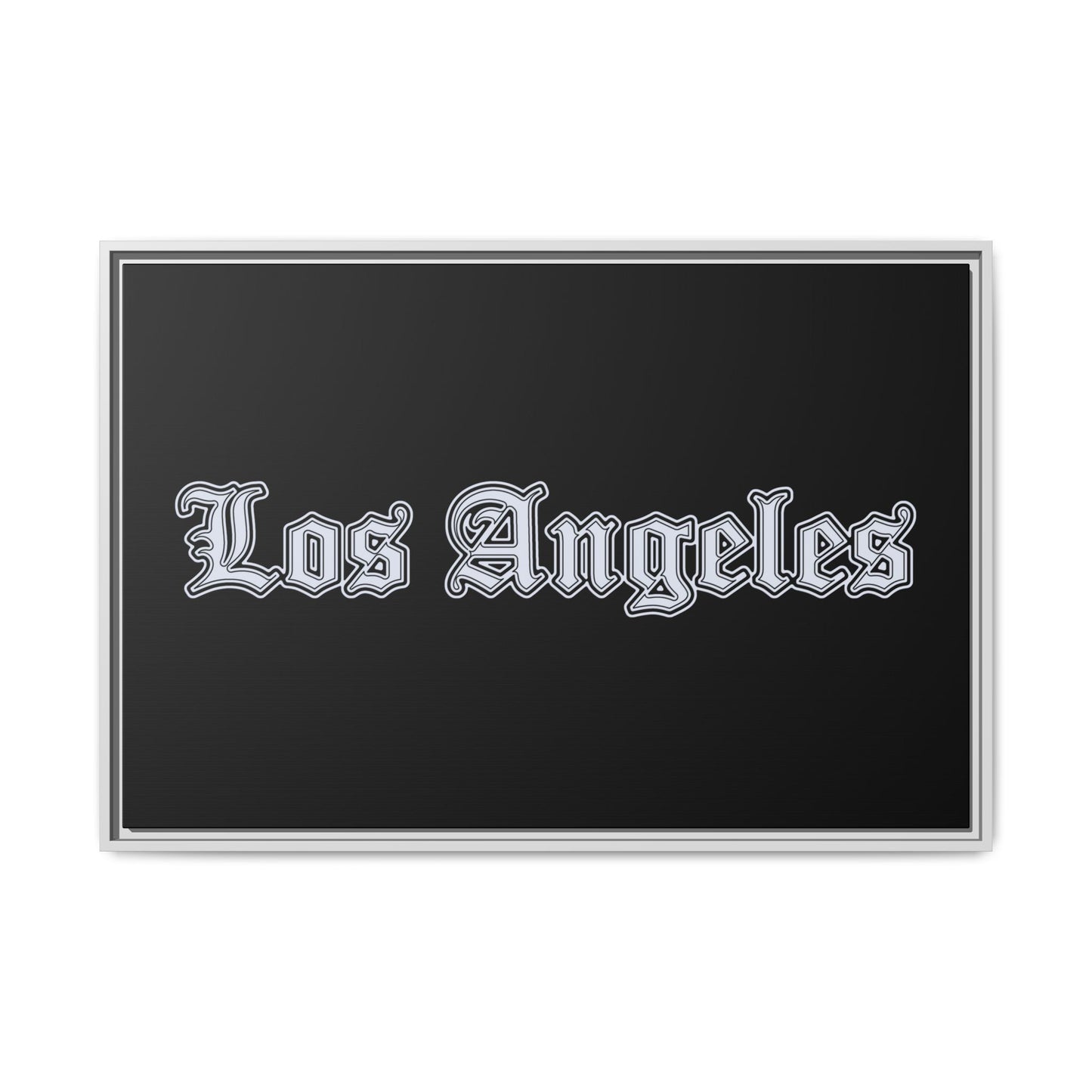 Los Angeles Matte Canvas Art, Framed Wall Decor, Urban Home Art, City Poster, Gift for Angelenos, Modern Art Piece - Silver Edition
