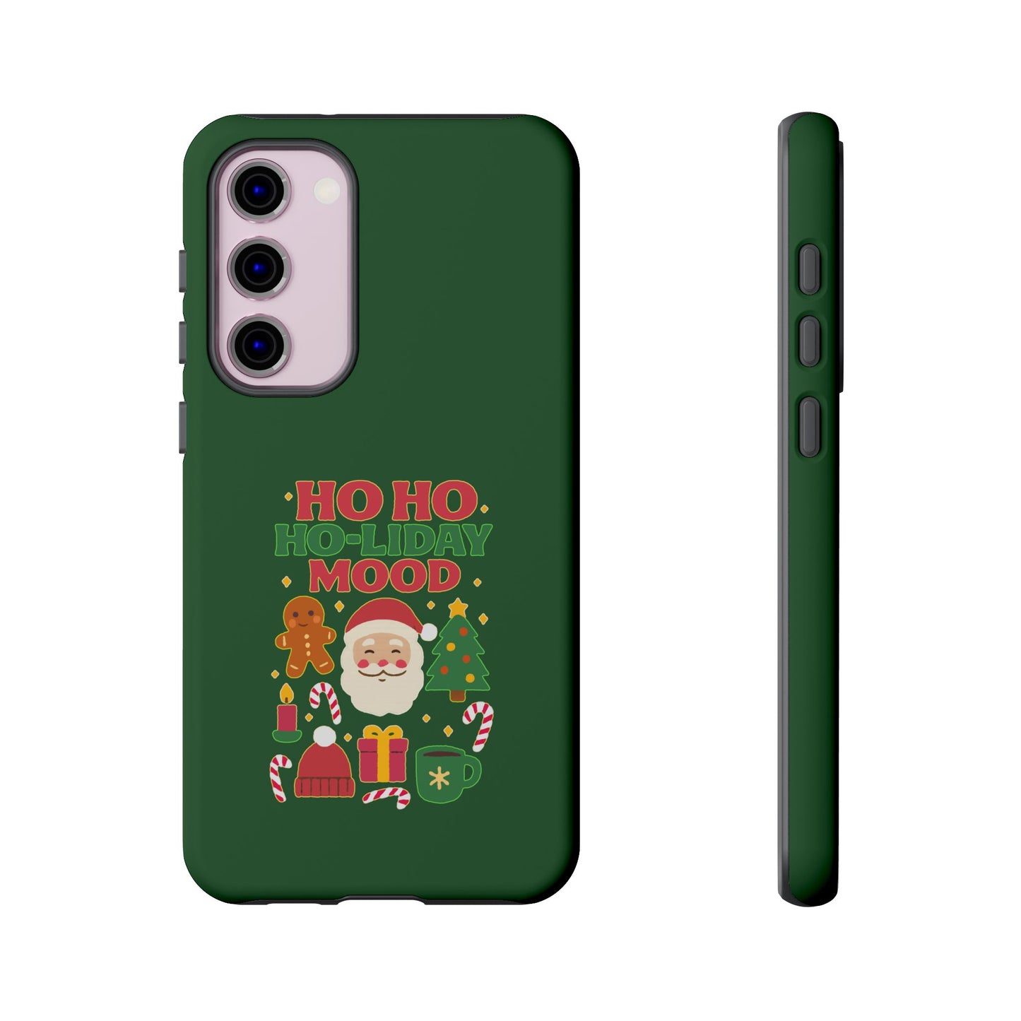 Christmas Phone Case, Ho Ho Ho-liday Mood, Festive Phone Cover, Santa Christmas Accessory, Holiday Gift, Winter Vibes