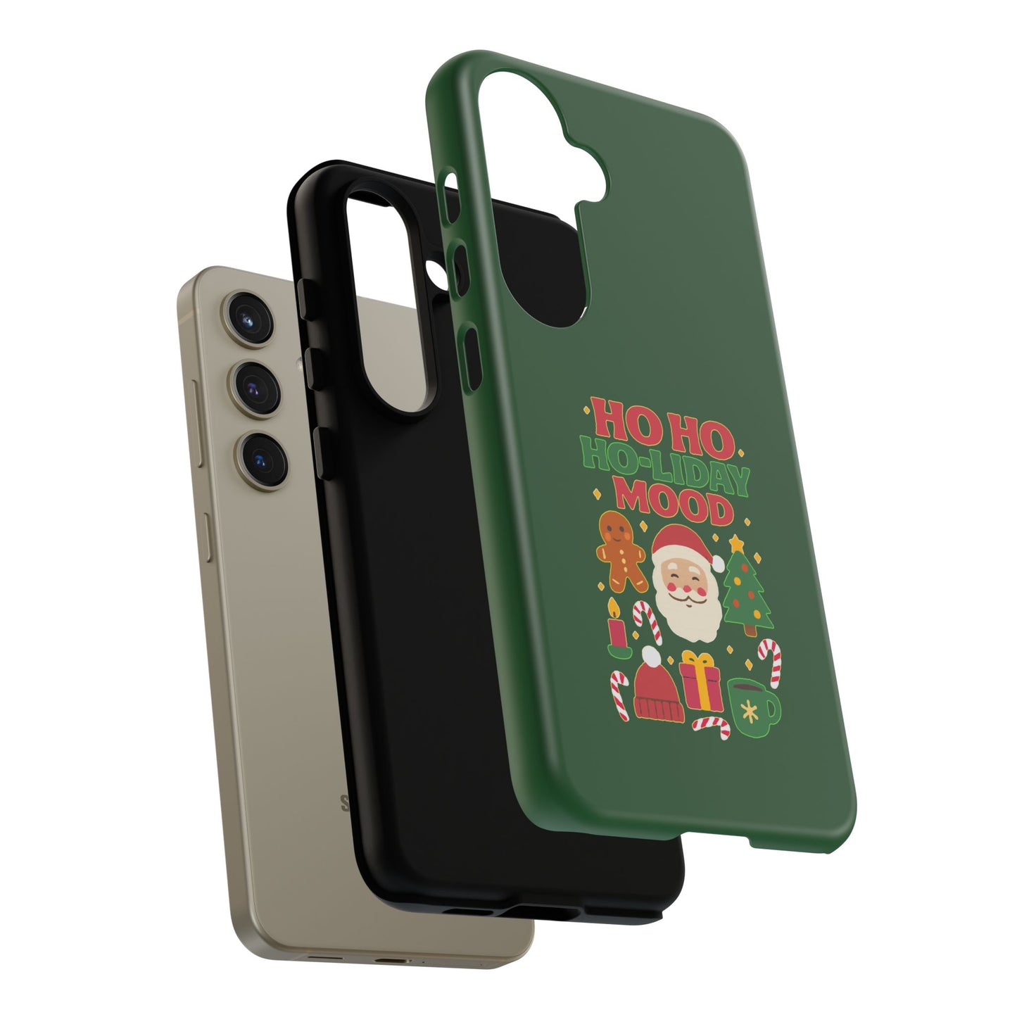 Christmas Phone Case, Ho Ho Ho-liday Mood, Festive Phone Cover, Santa Christmas Accessory, Holiday Gift, Winter Vibes