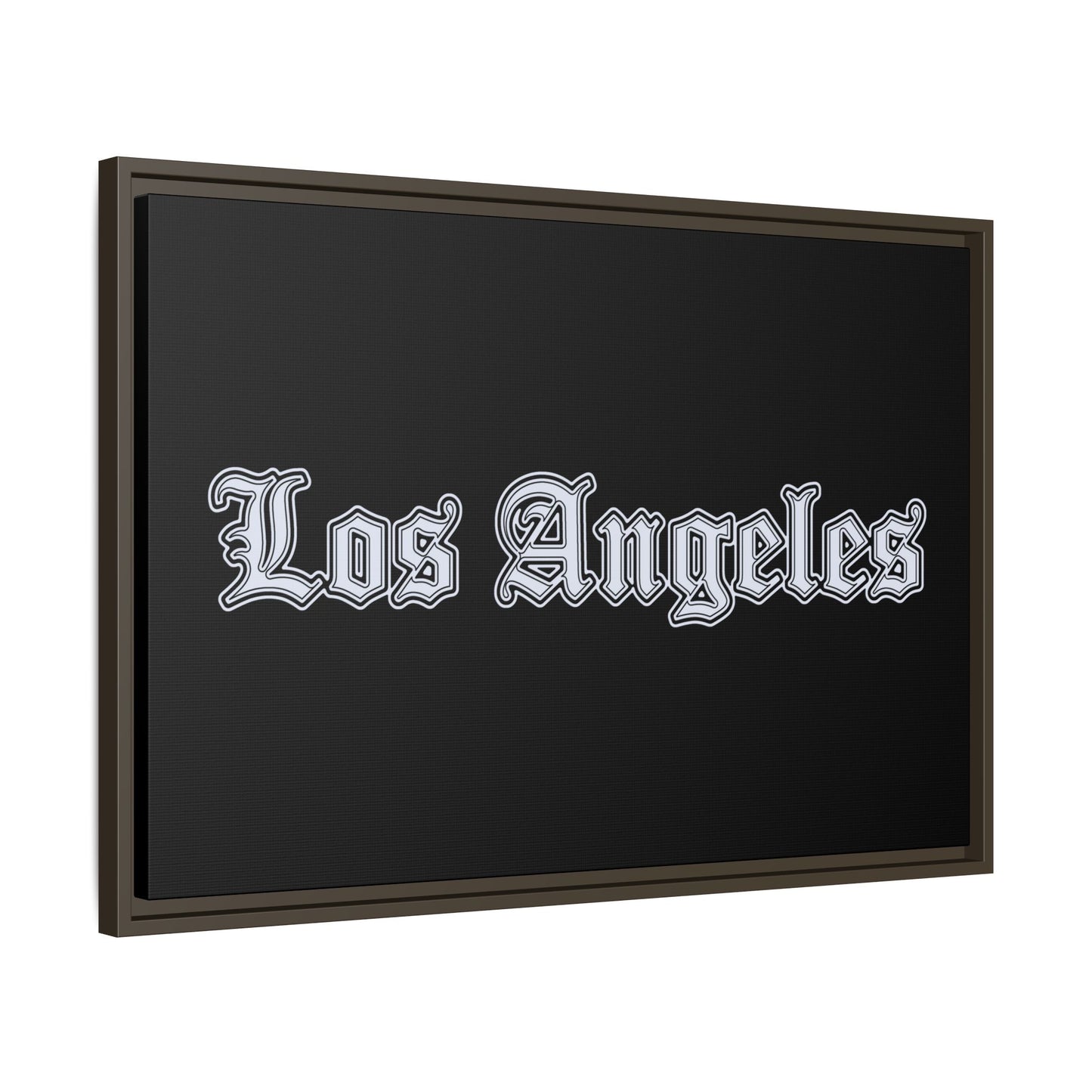 Los Angeles Matte Canvas Art, Framed Wall Decor, Urban Home Art, City Poster, Gift for Angelenos, Modern Art Piece - Silver Edition