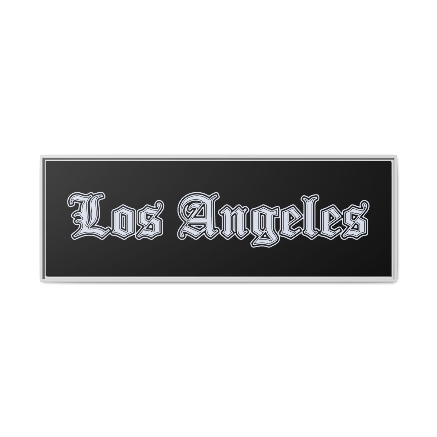 Los Angeles Matte Canvas Art, Framed Wall Decor, Urban Home Art, City Poster, Gift for Angelenos, Modern Art Piece - Silver Edition