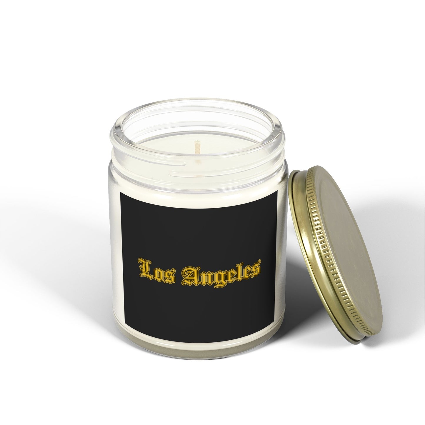 Los Angeles Scented Candles, Coconut Apricot Wax, Relaxing Home Decor, Gift for Birthdays, Housewarming, Any Occasion - Golden Edition