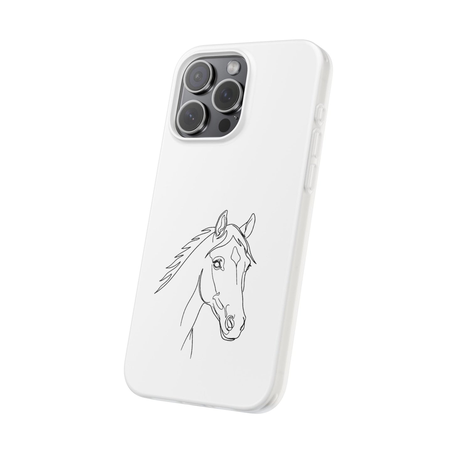 Horse Portrait Sketch - Flexi Phone Case