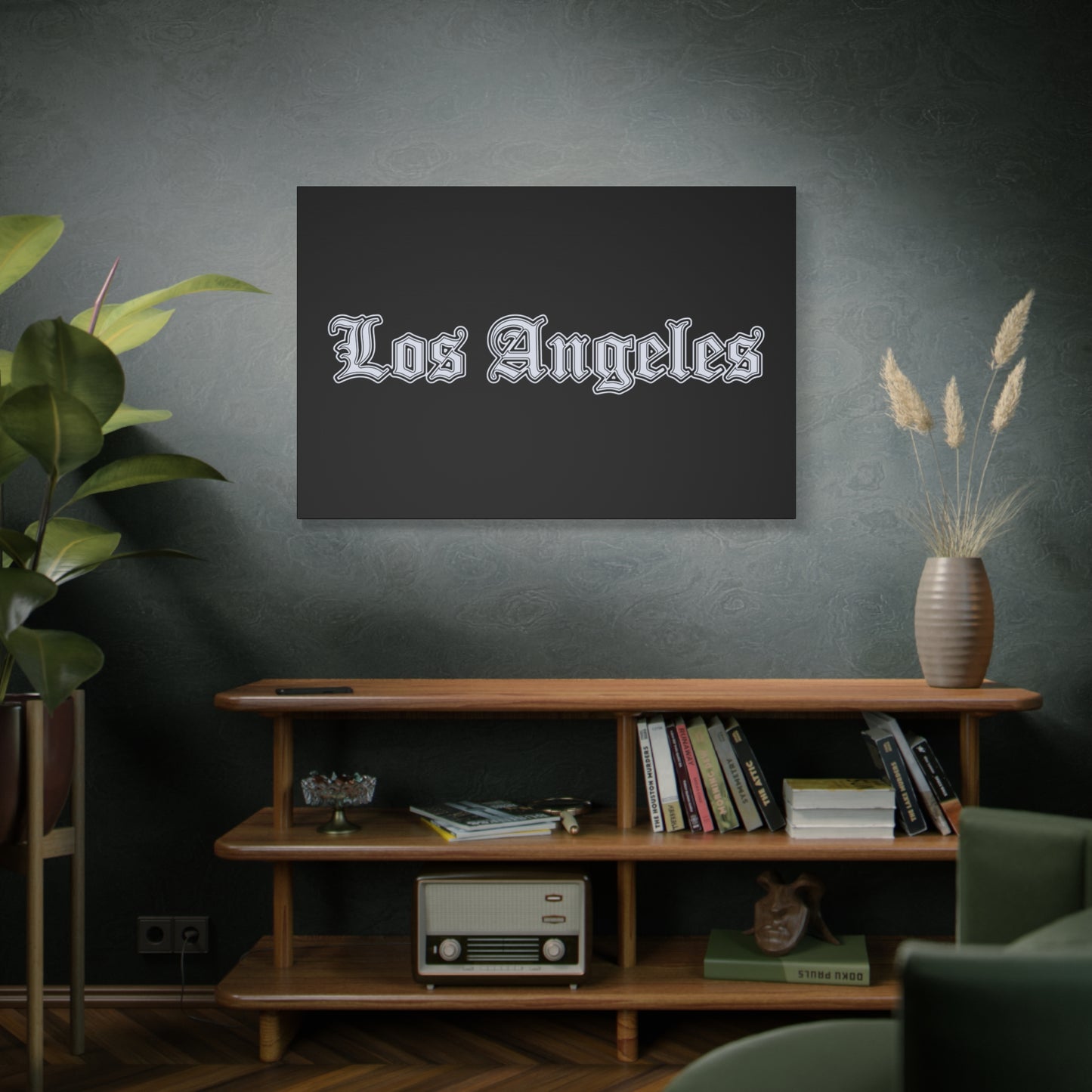 Stylish Matte Canvas Wall Art, Los Angeles Decor, Home Wall Decor, Urban Art - Silver Edition