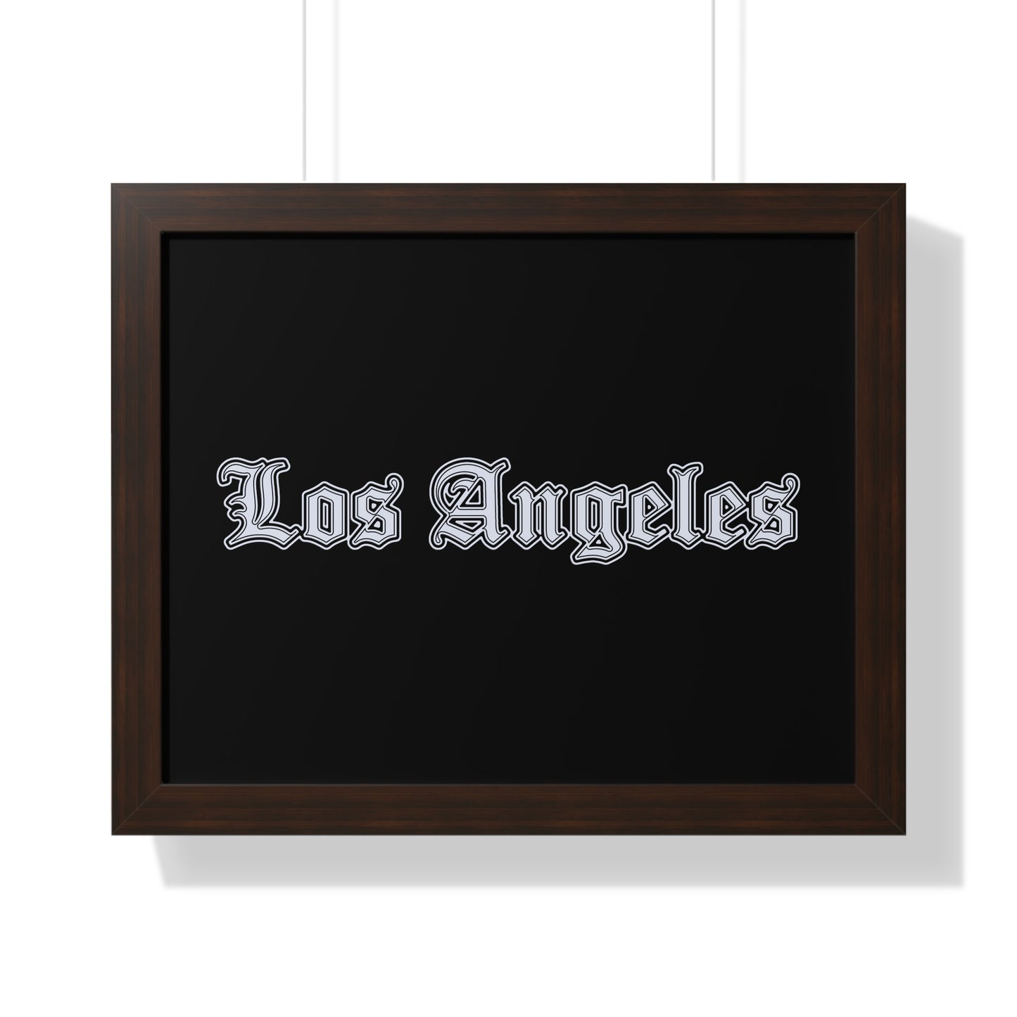 Los Angeles Framed Horizontal Poster, Wall Art, Home Decor, Gift for LA Lovers, Modern Wall Art, Interior Decoration - Silver Edition