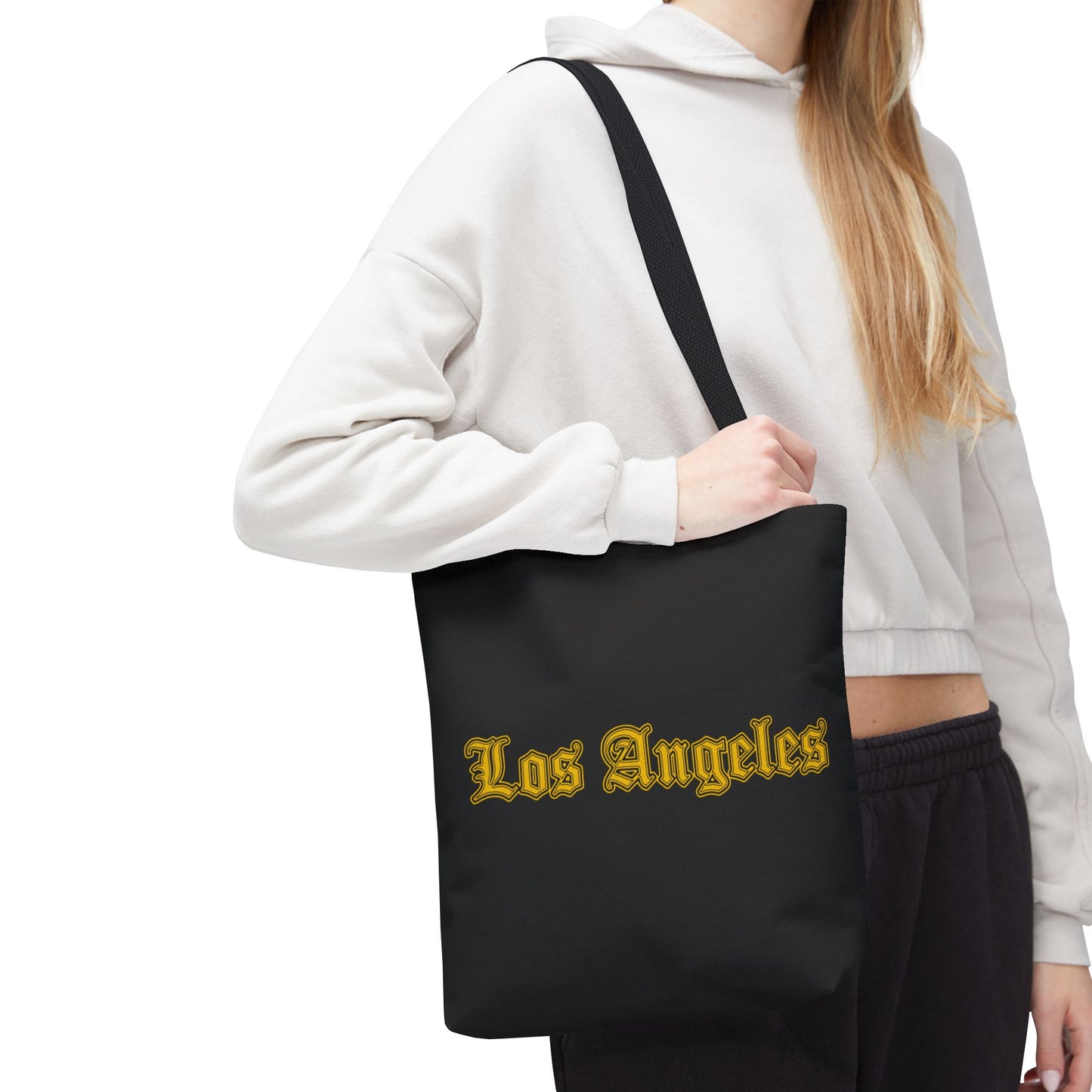 Los Angeles Tote Bag, Stylish Canvas Bag for Shopping, Travel, Beach, Gifts, Summer Accessory - Golden Edition
