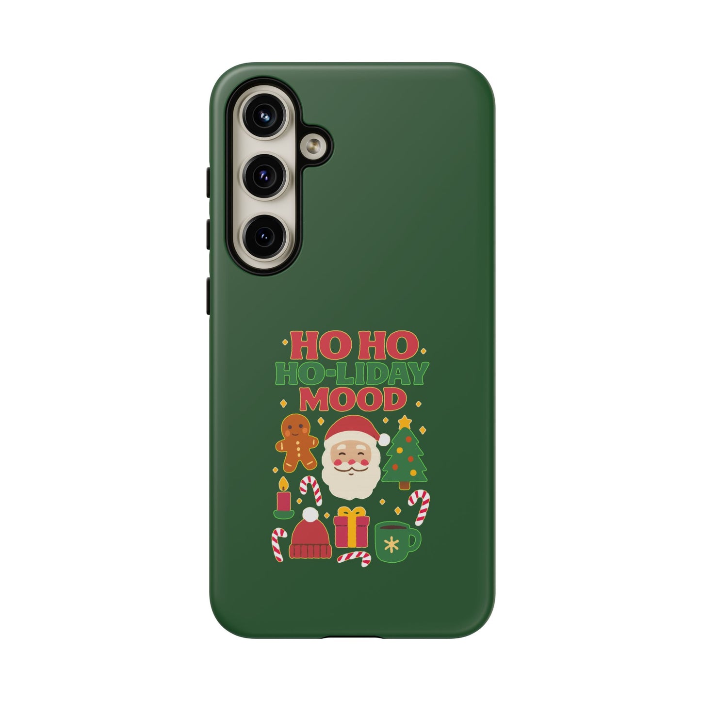 Christmas Phone Case, Ho Ho Ho-liday Mood, Festive Phone Cover, Santa Christmas Accessory, Holiday Gift, Winter Vibes