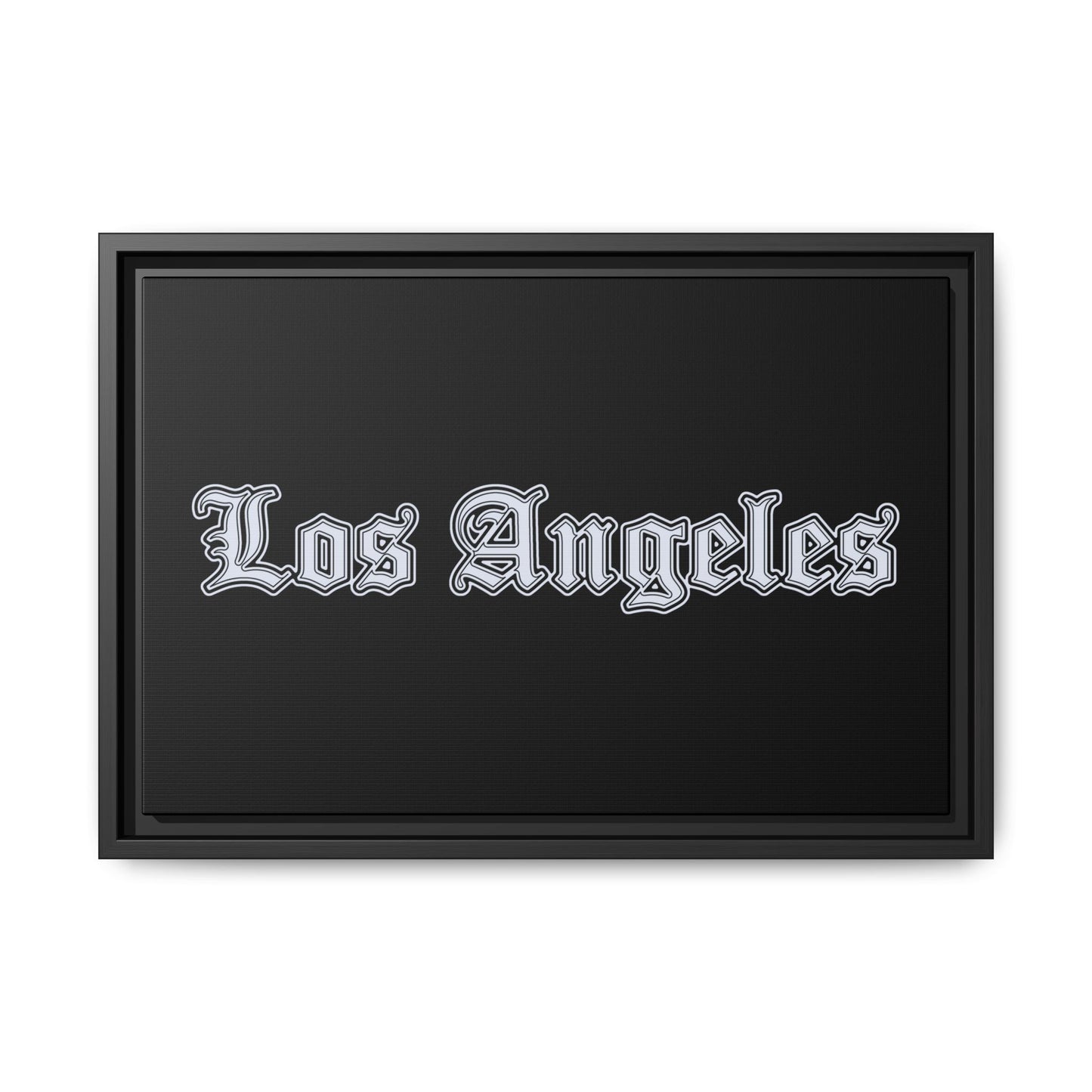 Los Angeles Matte Canvas Art, Framed Wall Decor, Urban Home Art, City Poster, Gift for Angelenos, Modern Art Piece - Silver Edition
