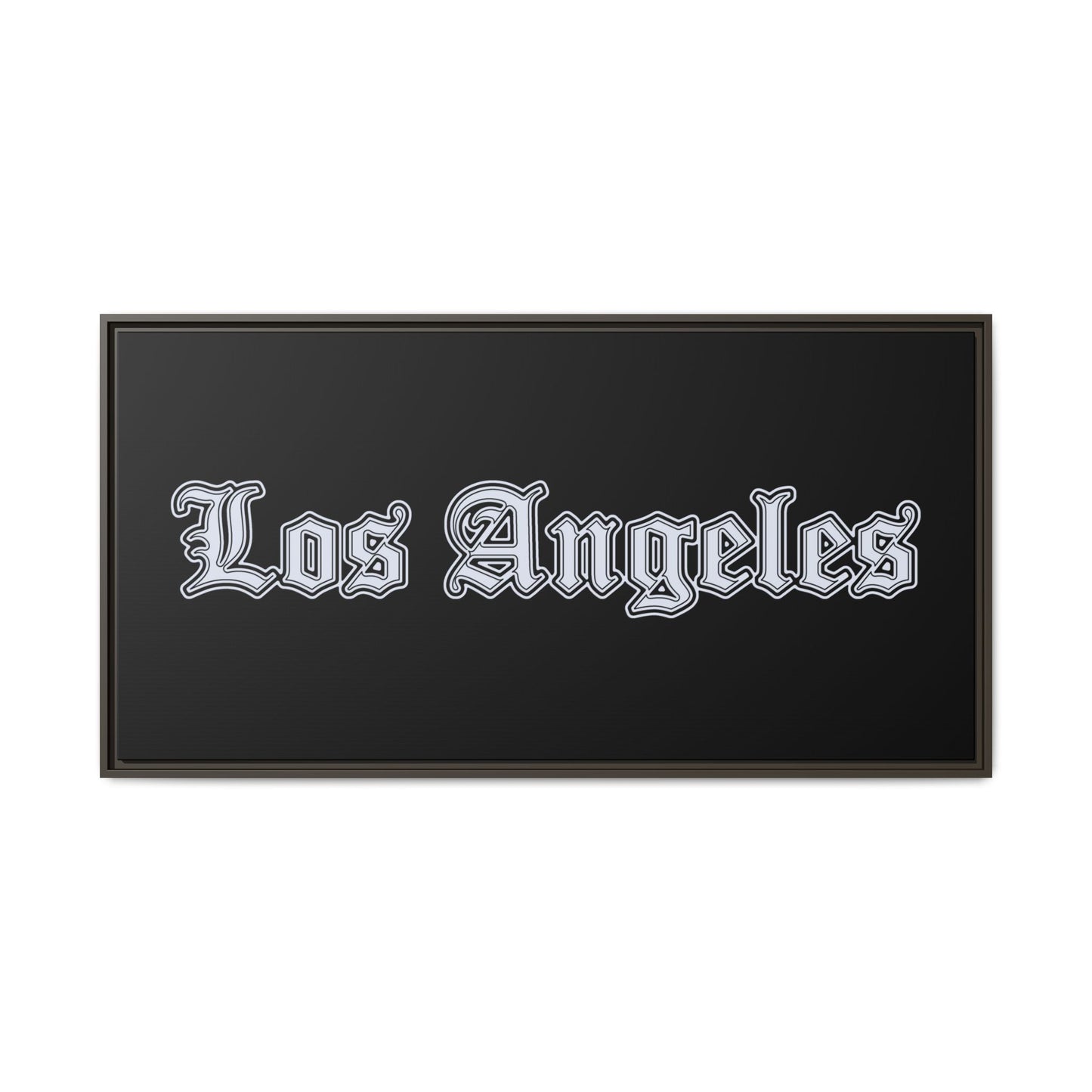 Los Angeles Matte Canvas Art, Framed Wall Decor, Urban Home Art, City Poster, Gift for Angelenos, Modern Art Piece - Silver Edition