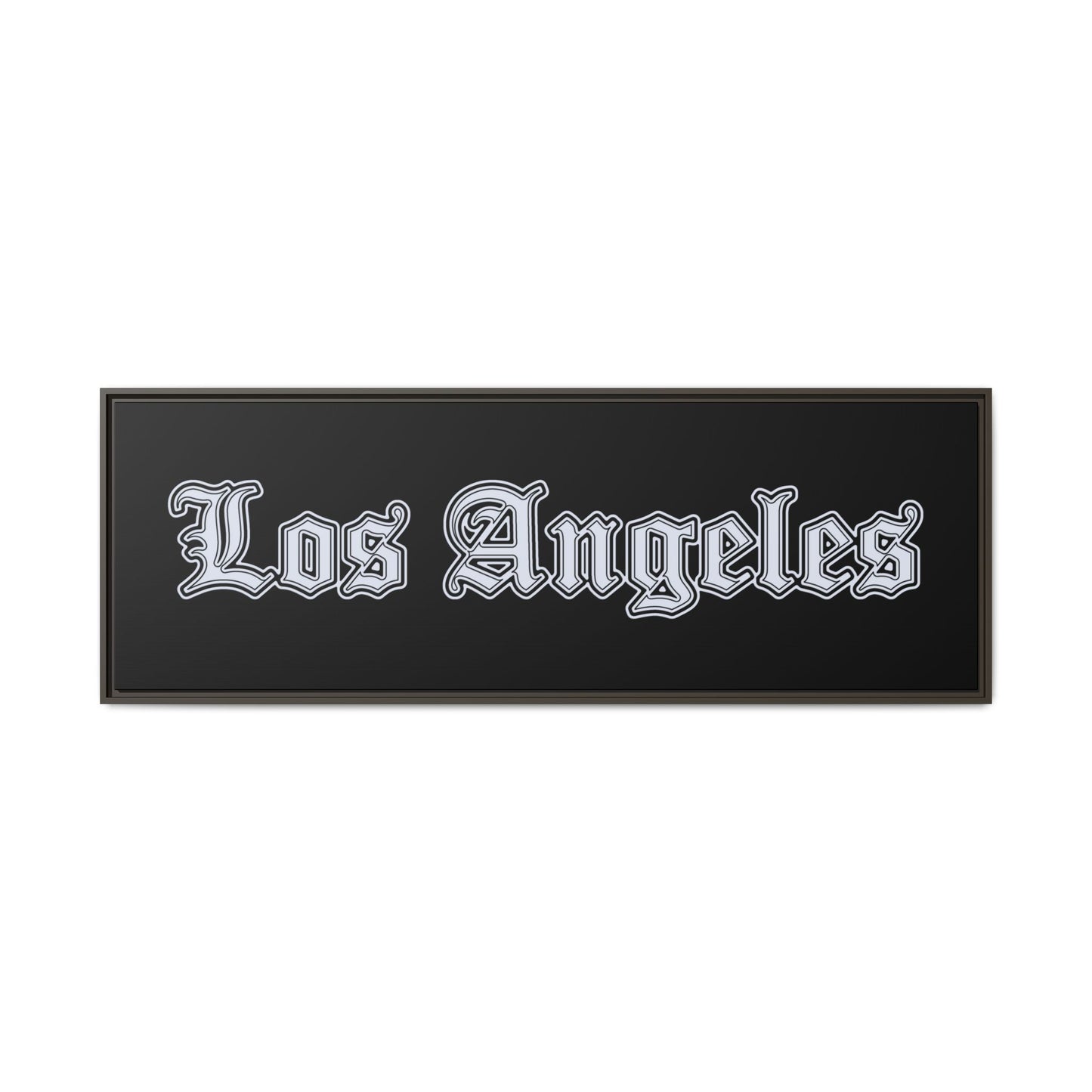 Los Angeles Matte Canvas Art, Framed Wall Decor, Urban Home Art, City Poster, Gift for Angelenos, Modern Art Piece - Silver Edition