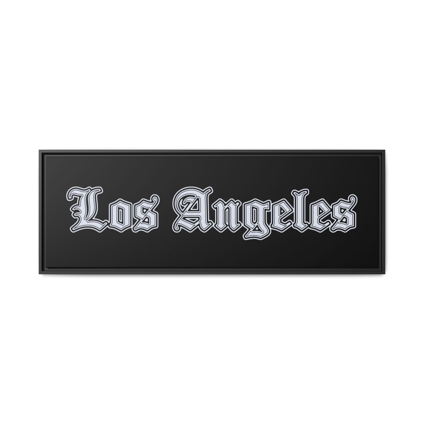 Los Angeles Matte Canvas Art, Framed Wall Decor, Urban Home Art, City Poster, Gift for Angelenos, Modern Art Piece - Silver Edition