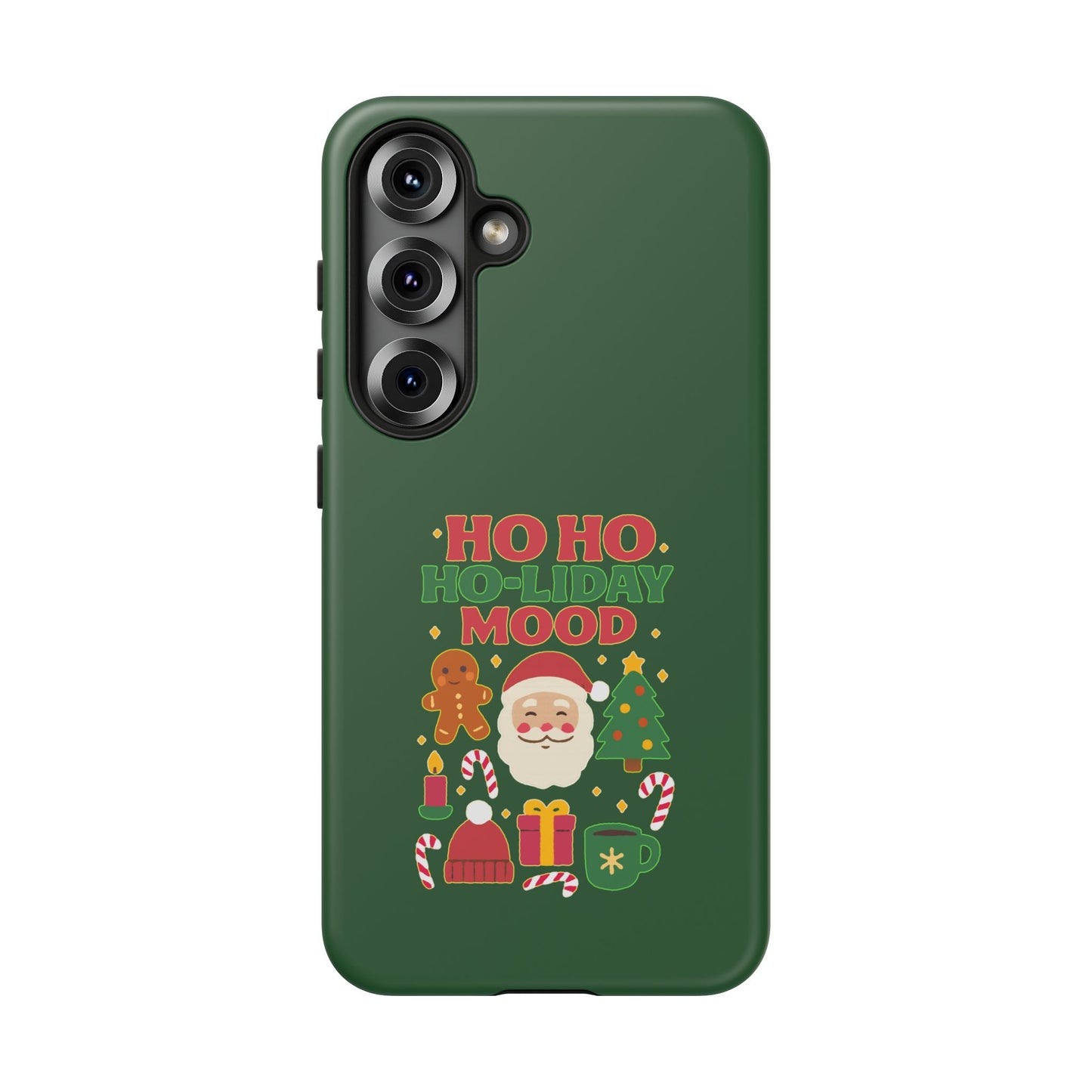 Christmas Phone Case, Ho Ho Ho-liday Mood, Festive Phone Cover, Santa Christmas Accessory, Holiday Gift, Winter Vibes