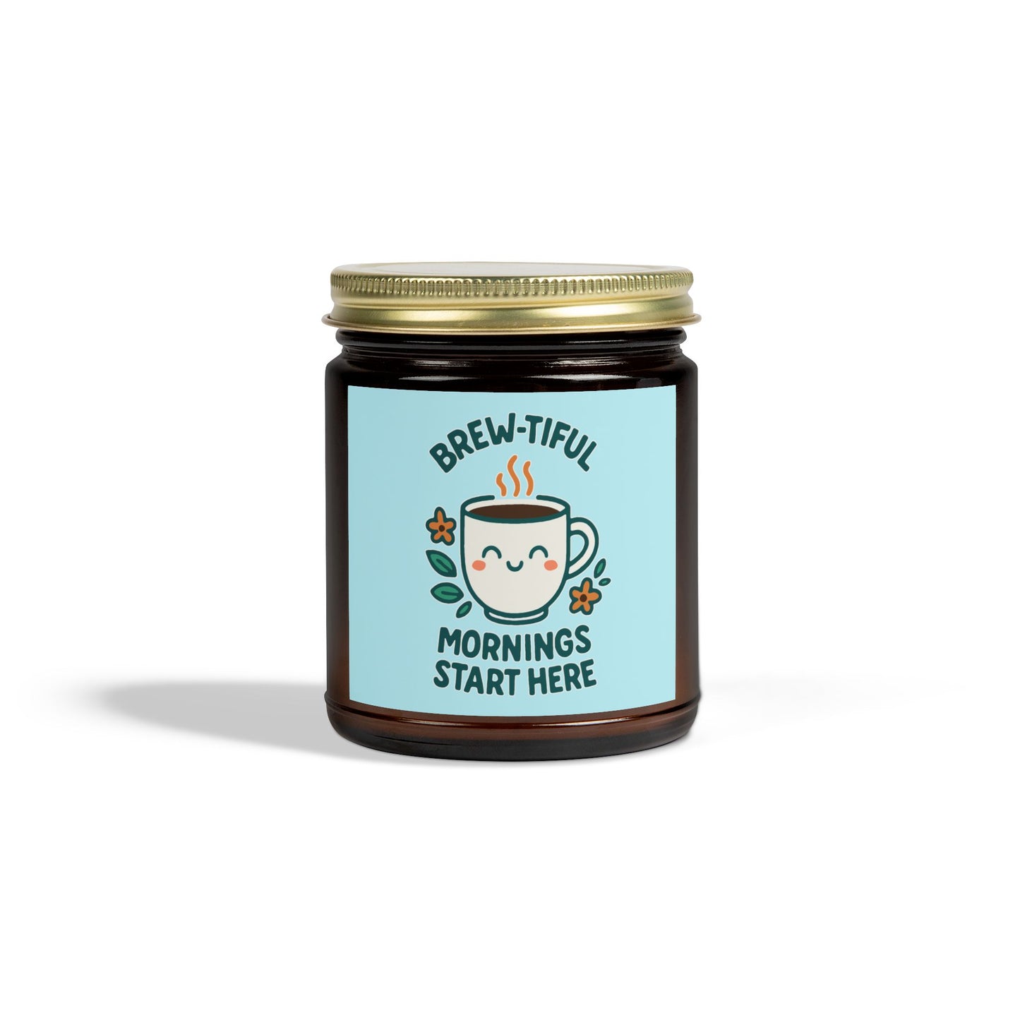 Brew-tiful Mornings Scented Candle, Coconut Apricot Wax, Relaxing Home Decor, Gift for Coffee Lovers, Cozy Atmosphere, Aromatherapy