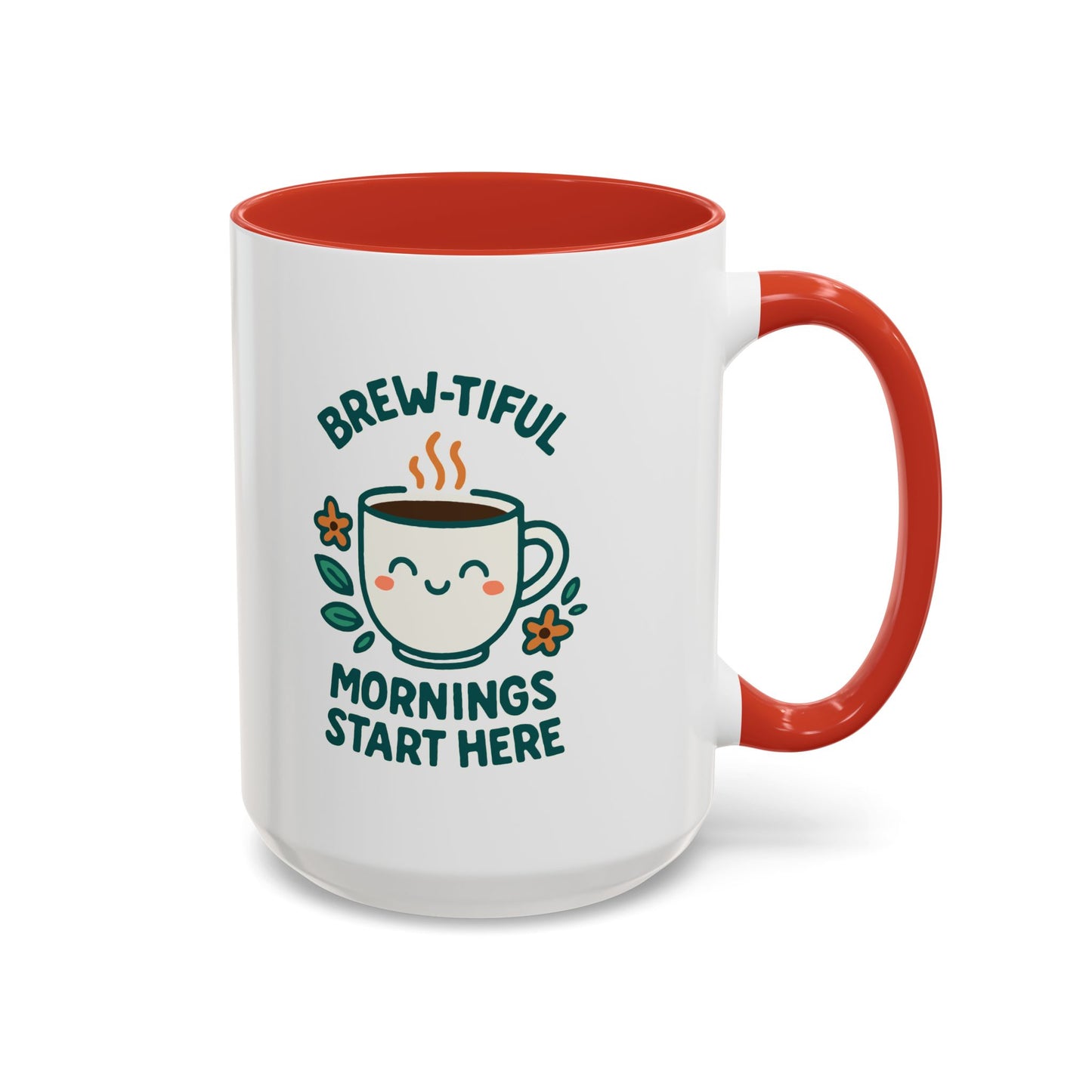 Brew-tiful Mornings Coffee Mug, Cute Coffee Cup for Morning Rituals, Perfect Gift for Coffee Lovers, Birthdays, Home Decor