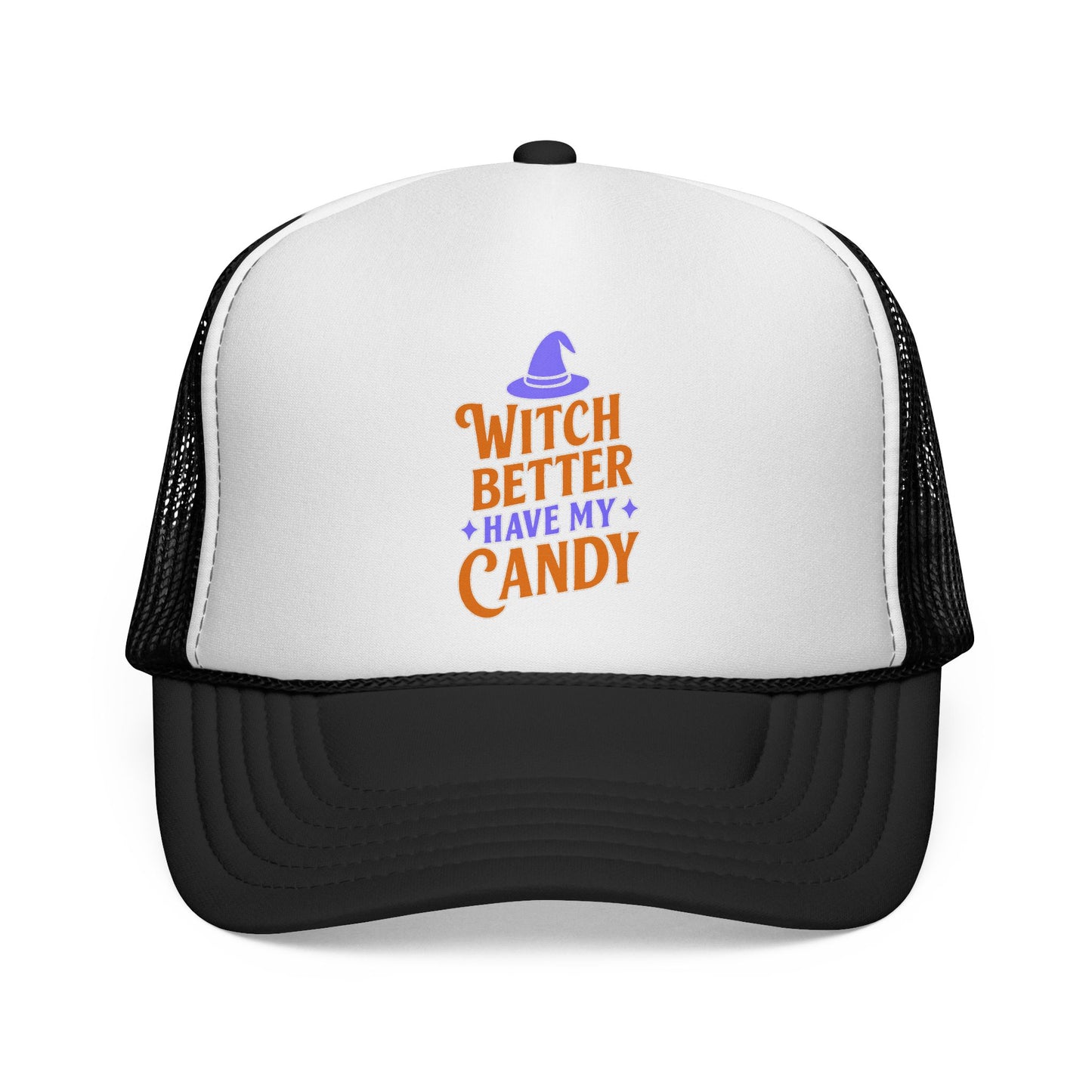 Halloween Trucker Cap, Spooky Hat, Witch Better Have My Candy, Pumpkin Costume Accessory, Trick or Treat Gear