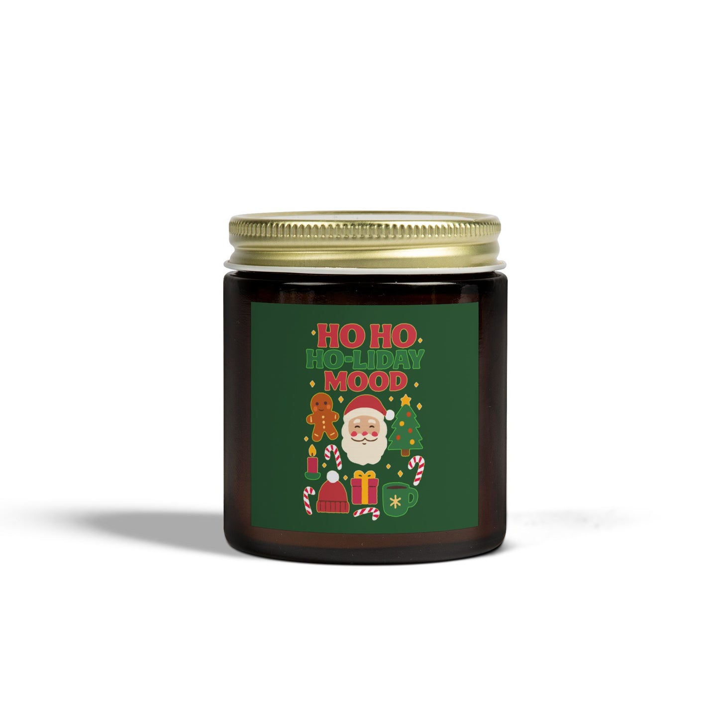 Ho Ho Ho-liday Mood Scented Candle, Coconut Apricot Wax, Relaxing Home Decor, Gift for Xmas Lovers, Cozy Atmosphere, Aromatherapy
