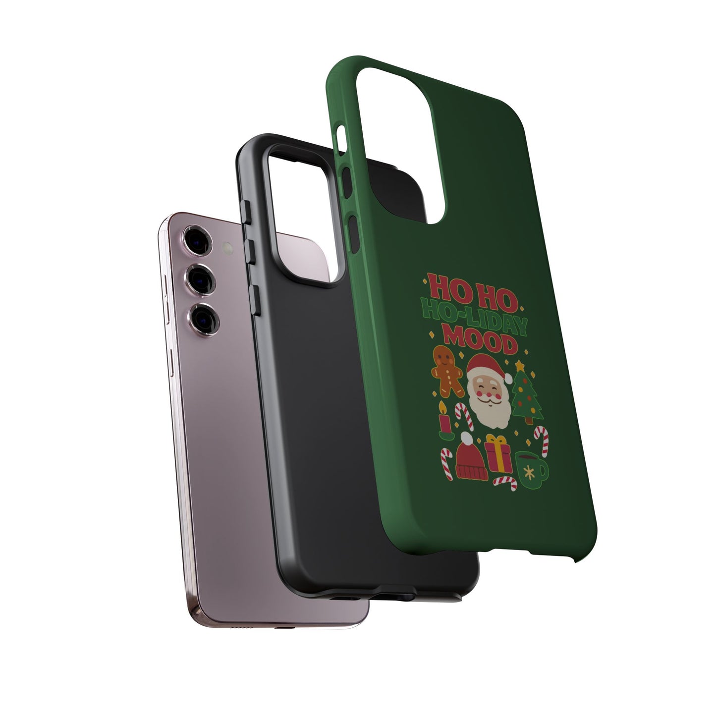 Christmas Phone Case, Ho Ho Ho-liday Mood, Festive Phone Cover, Santa Christmas Accessory, Holiday Gift, Winter Vibes