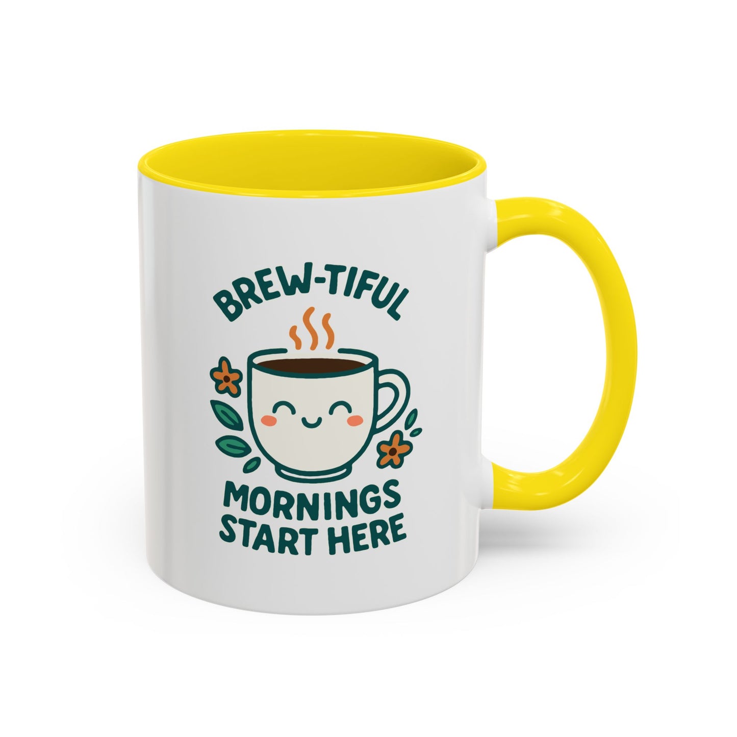 Brew-tiful Mornings Coffee Mug, Cute Coffee Cup for Morning Rituals, Perfect Gift for Coffee Lovers, Birthdays, Home Decor