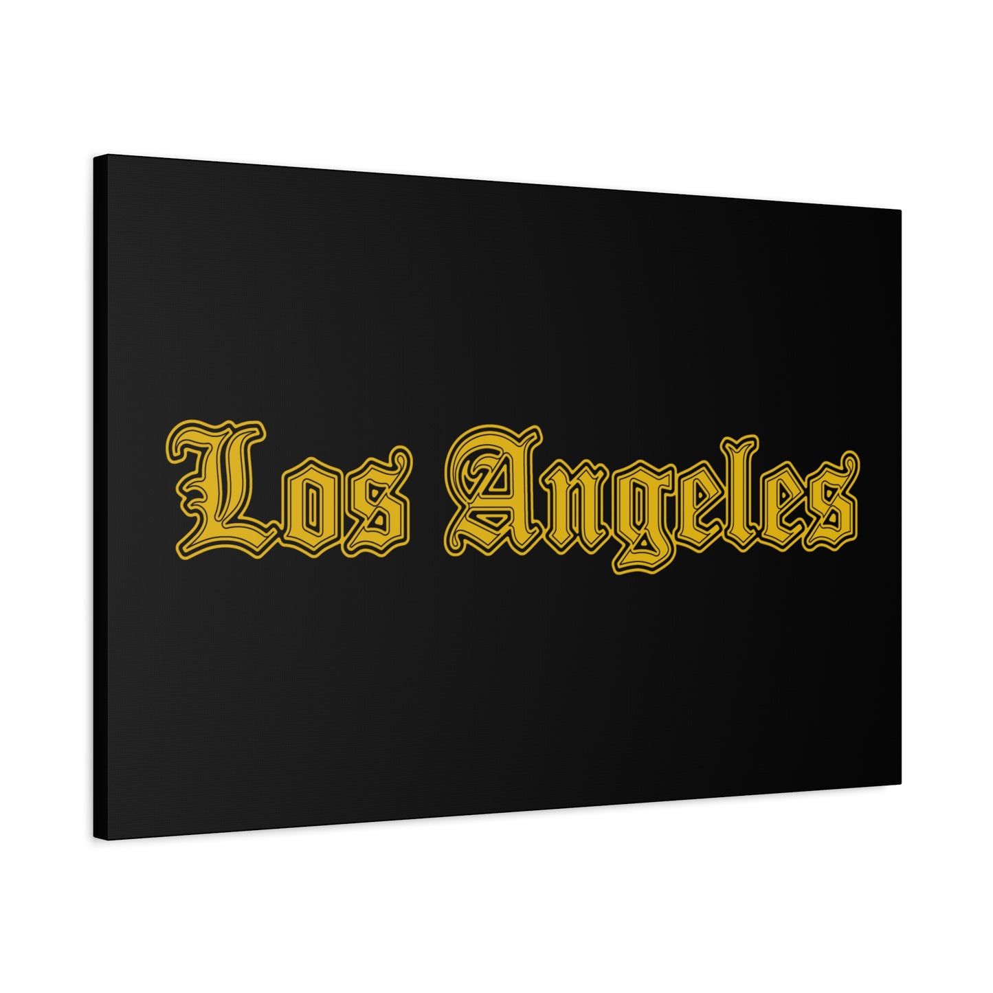 Los Angeles Stretched Canvas Art Print, Urban Home Decor, Gift for LA Lovers, Modern Art Piece - Golden Edition