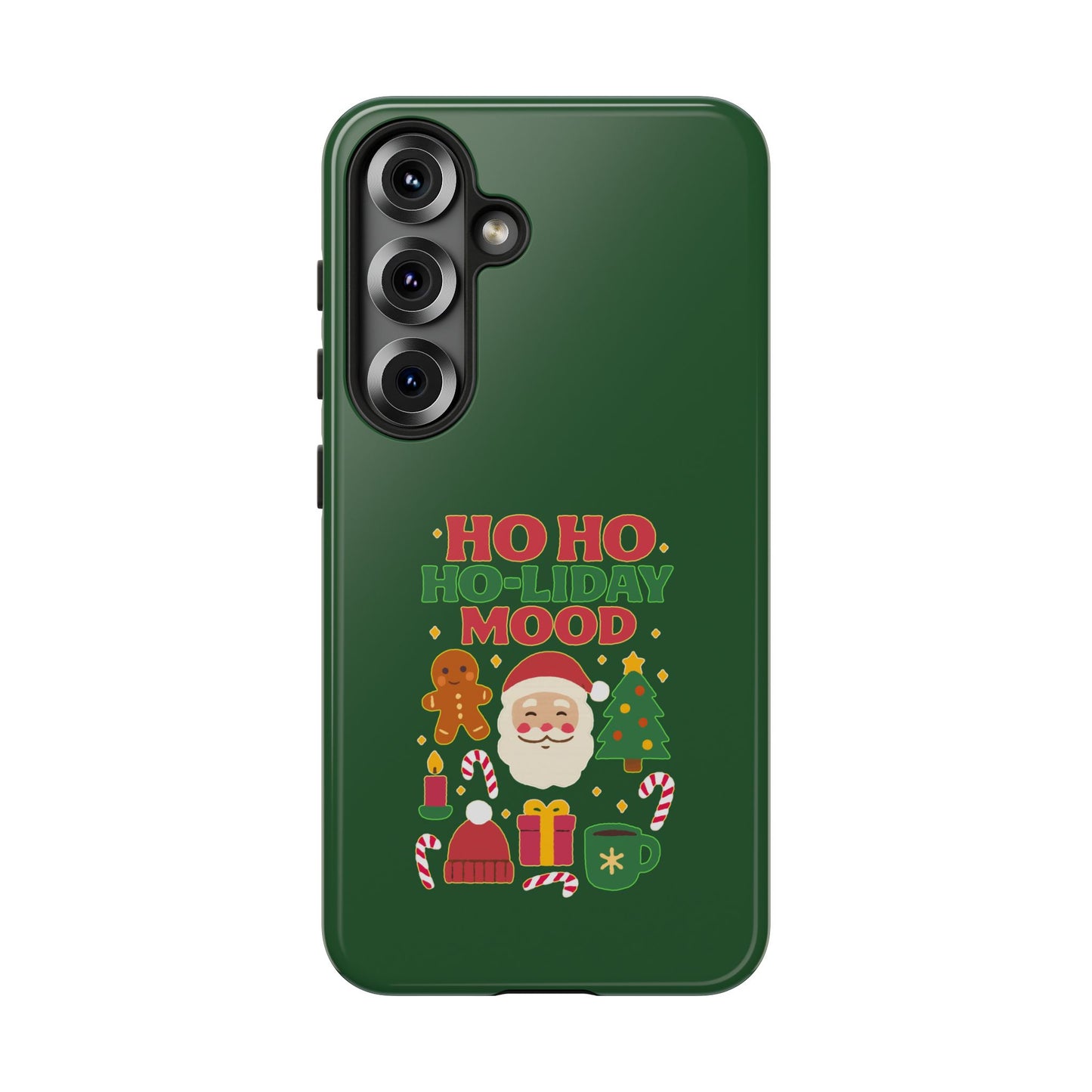 Christmas Phone Case, Ho Ho Ho-liday Mood, Festive Phone Cover, Santa Christmas Accessory, Holiday Gift, Winter Vibes