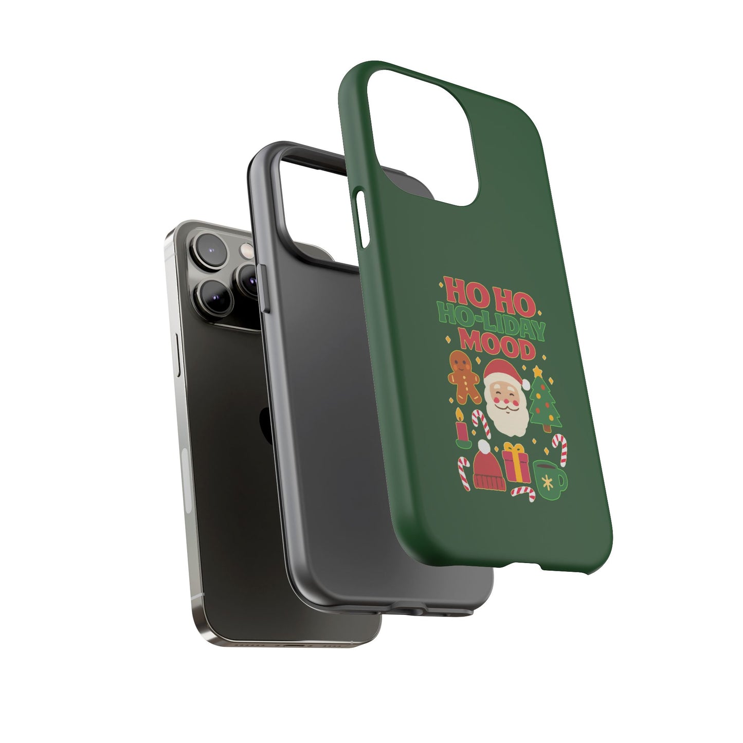Christmas Phone Case, Ho Ho Ho-liday Mood, Festive Phone Cover, Santa Christmas Accessory, Holiday Gift, Winter Vibes