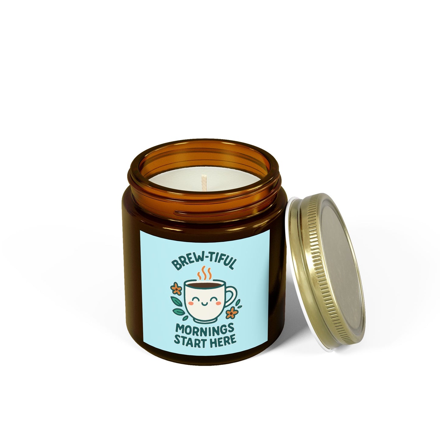 Brew-tiful Mornings Scented Candle, Coconut Apricot Wax, Relaxing Home Decor, Gift for Coffee Lovers, Cozy Atmosphere, Aromatherapy