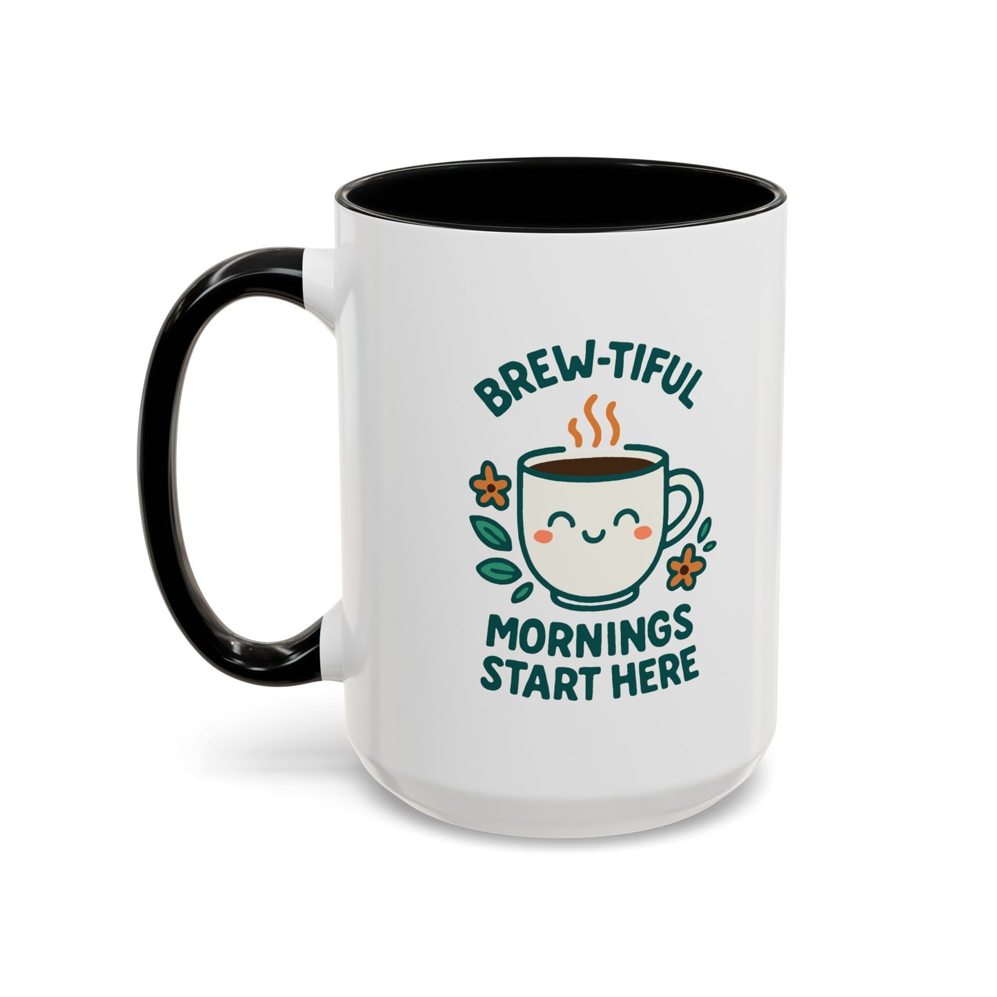Brew-tiful Mornings Coffee Mug, Cute Coffee Cup for Morning Rituals, Perfect Gift for Coffee Lovers, Birthdays, Home Decor