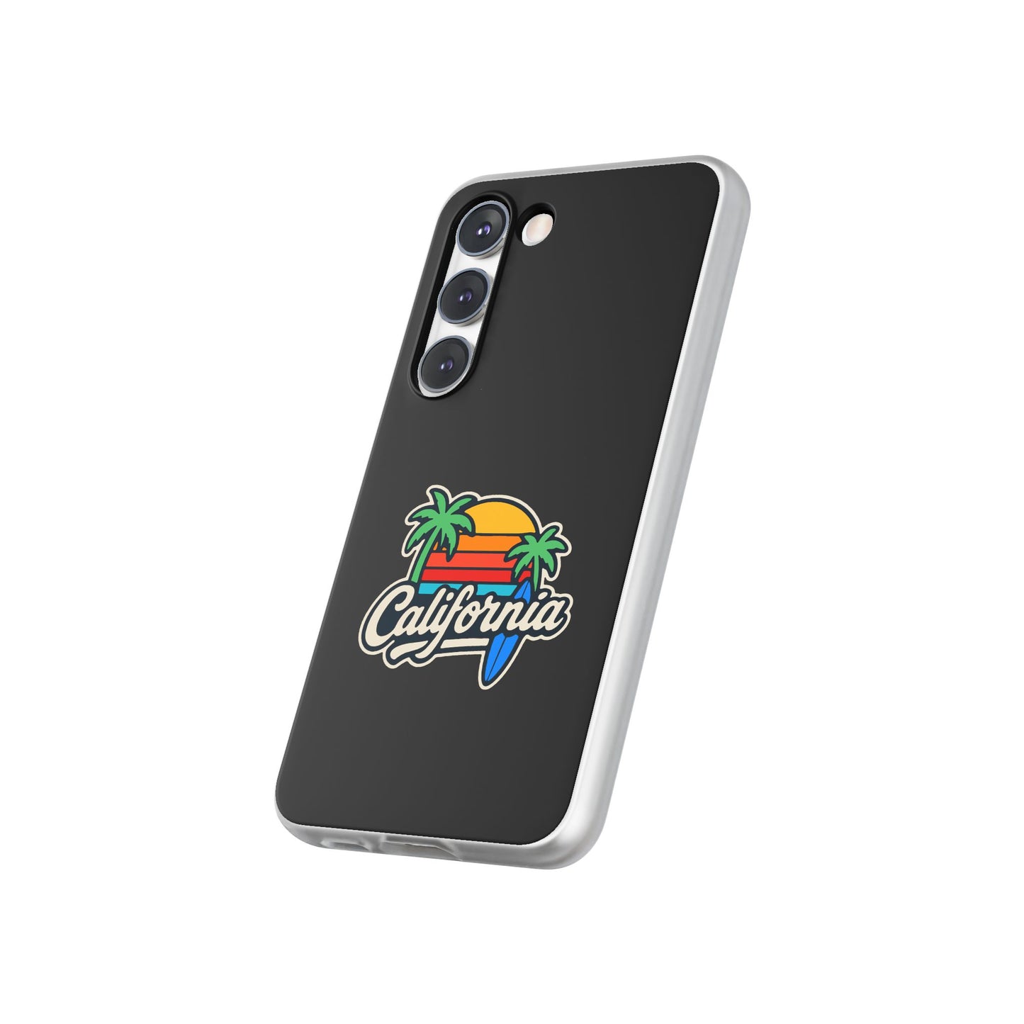 California Sunset Flexi Case, Tropical Phone Cover, Summer Vibe Accessory, Surfer Gift, Personalized Mobile Case