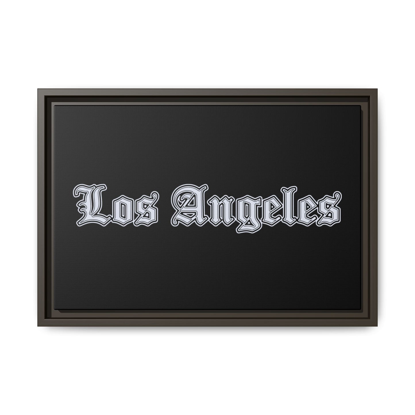 Los Angeles Matte Canvas Art, Framed Wall Decor, Urban Home Art, City Poster, Gift for Angelenos, Modern Art Piece - Silver Edition