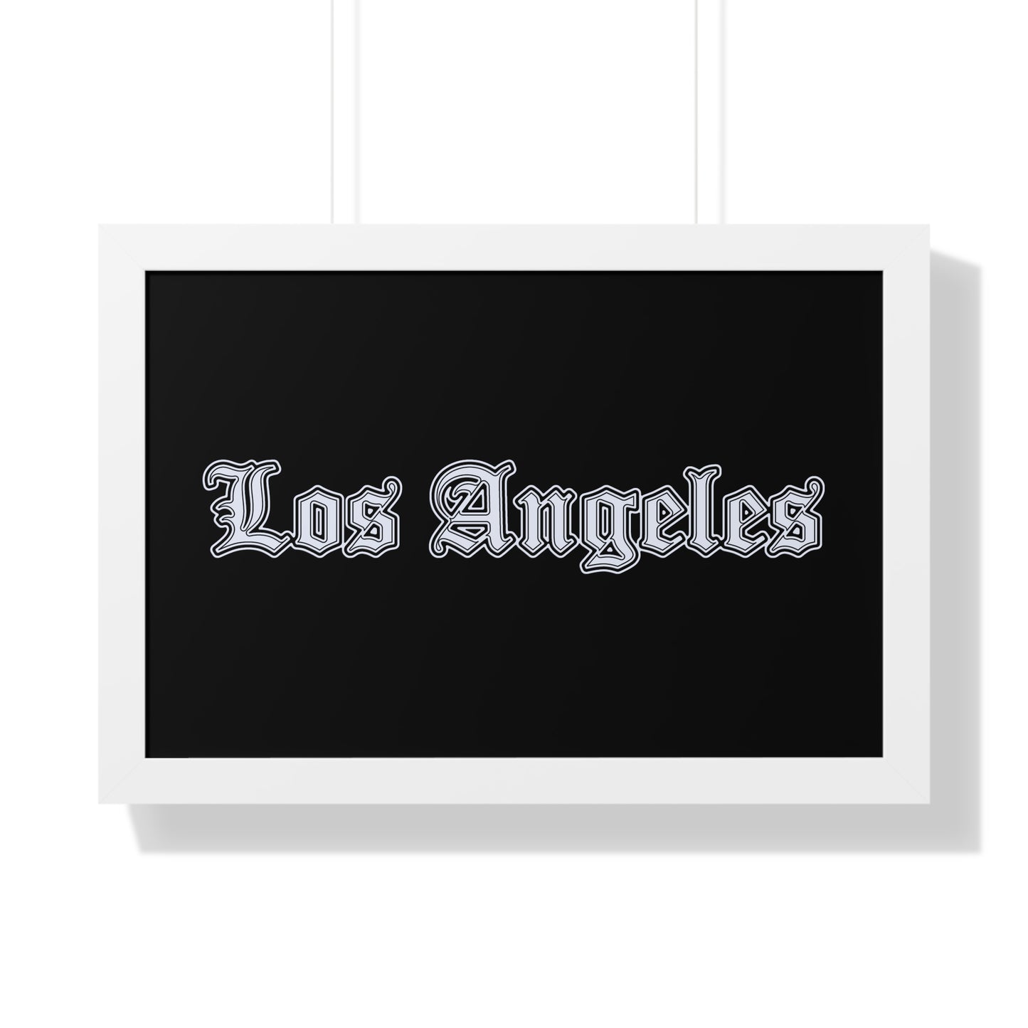 Los Angeles Framed Horizontal Poster, Wall Art, Home Decor, Gift for LA Lovers, Modern Wall Art, Interior Decoration - Silver Edition