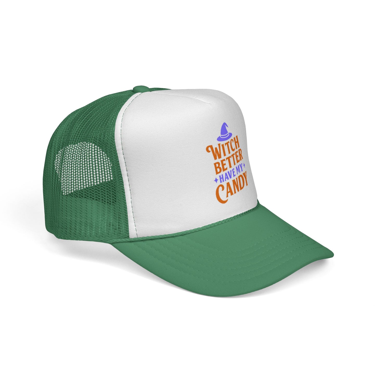 Halloween Trucker Cap, Spooky Hat, Witch Better Have My Candy, Pumpkin Costume Accessory, Trick or Treat Gear