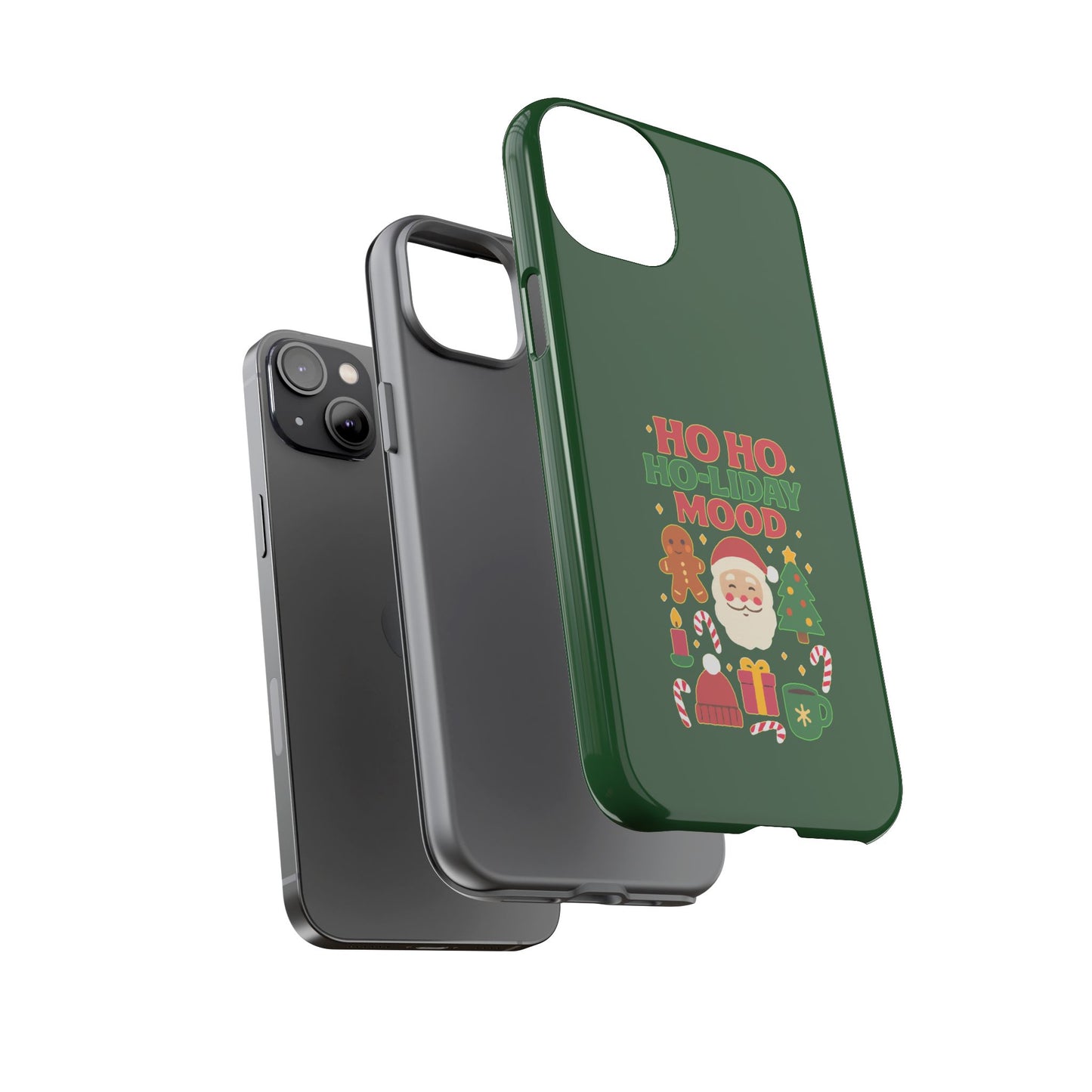 Christmas Phone Case, Ho Ho Ho-liday Mood, Festive Phone Cover, Santa Christmas Accessory, Holiday Gift, Winter Vibes