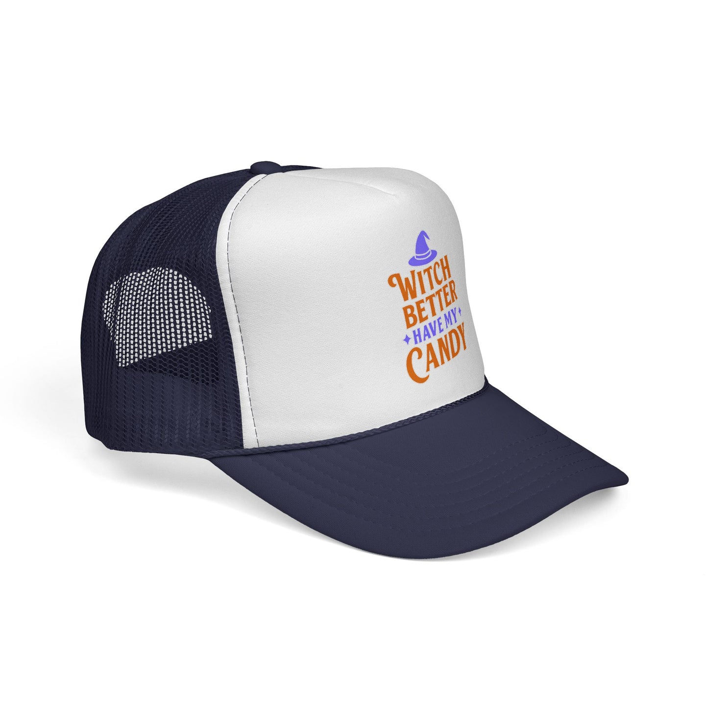 Halloween Trucker Cap, Spooky Hat, Witch Better Have My Candy, Pumpkin Costume Accessory, Trick or Treat Gear