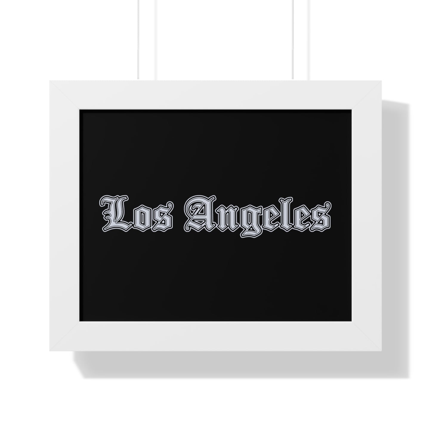 Los Angeles Framed Horizontal Poster, Wall Art, Home Decor, Gift for LA Lovers, Modern Wall Art, Interior Decoration - Silver Edition