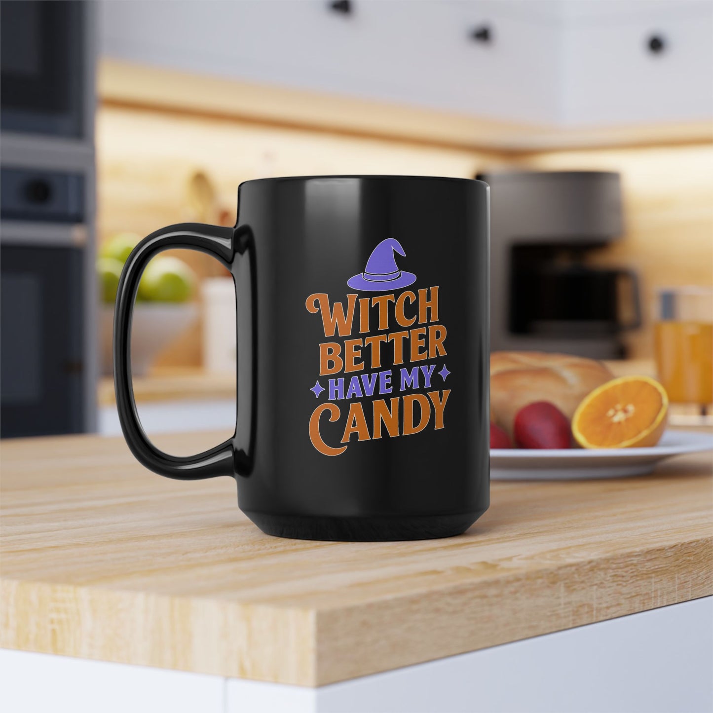 Witchy Black Mug, Halloween Coffee Cup, Perfect for Spooky Season, Gift for Witches, Trick or Treat Drinkware, Halloween Party Essentials