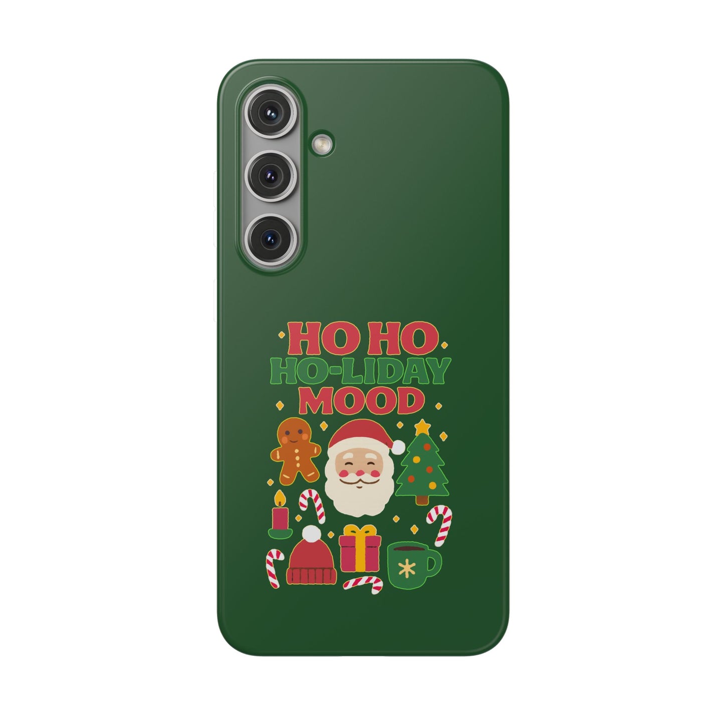 Festive Phone Case with Holiday Cheer, Christmas Gift, Winter Vibes, Ho Ho Ho Design, Cute Holiday Accessory