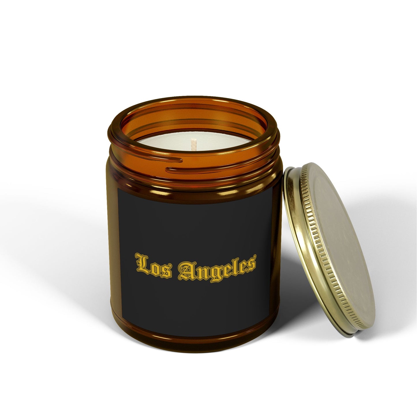 Los Angeles Scented Candles, Coconut Apricot Wax, Relaxing Home Decor, Gift for Birthdays, Housewarming, Any Occasion - Golden Edition
